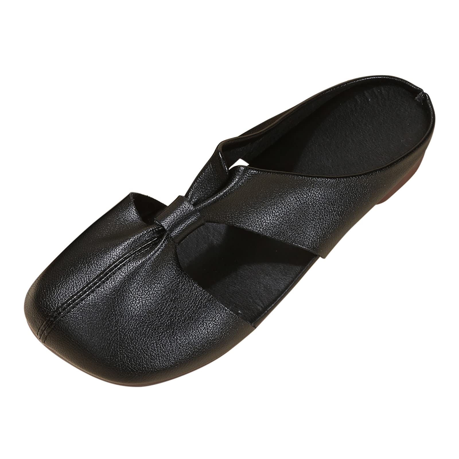 Breathable Women's Flat Sandals - Comfortable Round Toe Slip-On Beach Shoes for Summer | Perfect for Walking, Travel & Casual Outfits