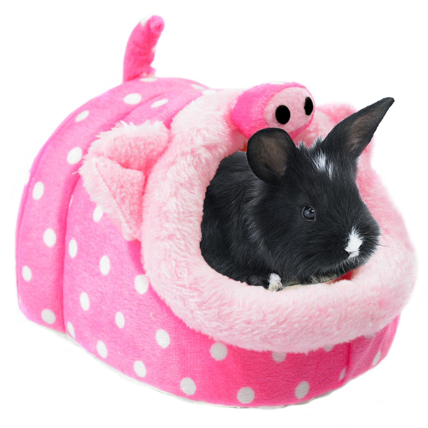 Cozy Fleece Small Animal Bed House for Rabbits, Guinea Pigs, Hamsters & Hedgehogs - Winter Warm Cage Nest with Hammock - Perfect for Indoor Pet Cages & Playpens