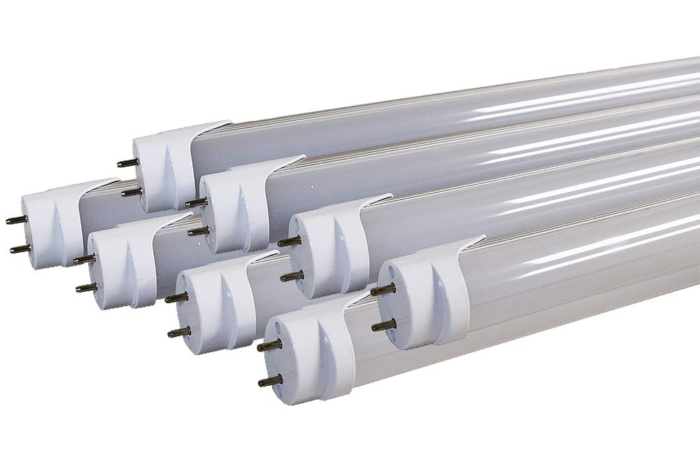 T8 LED Tube Lights 8-Pack - 4ft 6500K Cool White, 3000 Lumens, 24W Ballast Bypass, Frosted Cover, Plug & Play - Commercial Grade Fluorescent Replacement for Offices, Warehouses & Retail Spaces