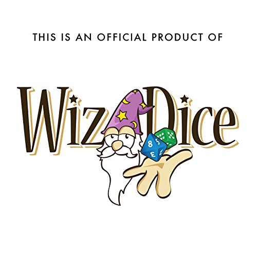 Wiz Dice 7-Piece Polyhedral Dice Set - Arcane Aura (Purple Glitter) with Velvet Pouch for Dungeons & Dragons, RPG Games, and Tabletop Adventures