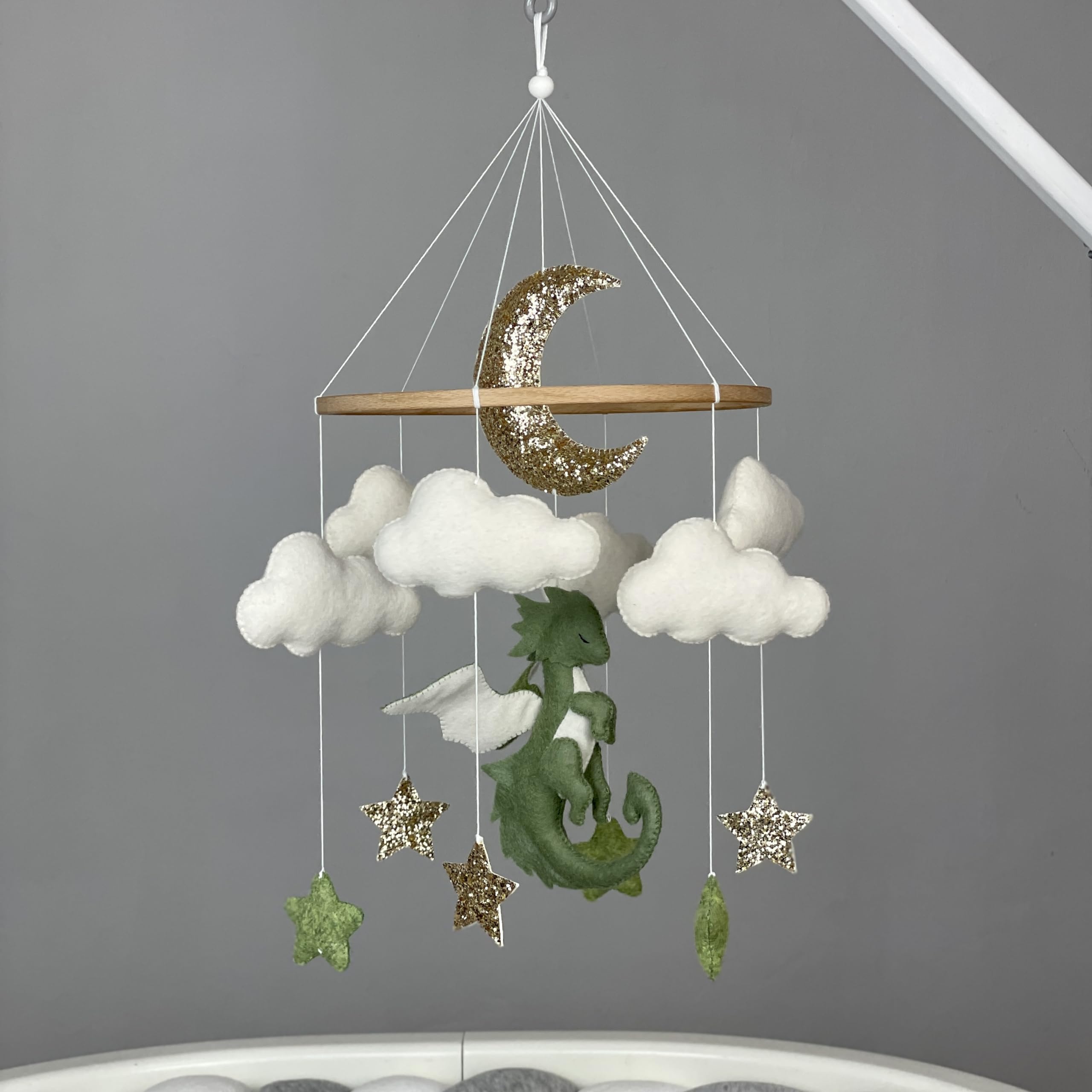 Fantasy Dragon Baby Mobile - Neutral Nursery Crib Decor, Unique Baby Shower Gift for Boys & Girls - Perfect for Themed Nurseries, Newborn Gifts & Fantasy Room Decor