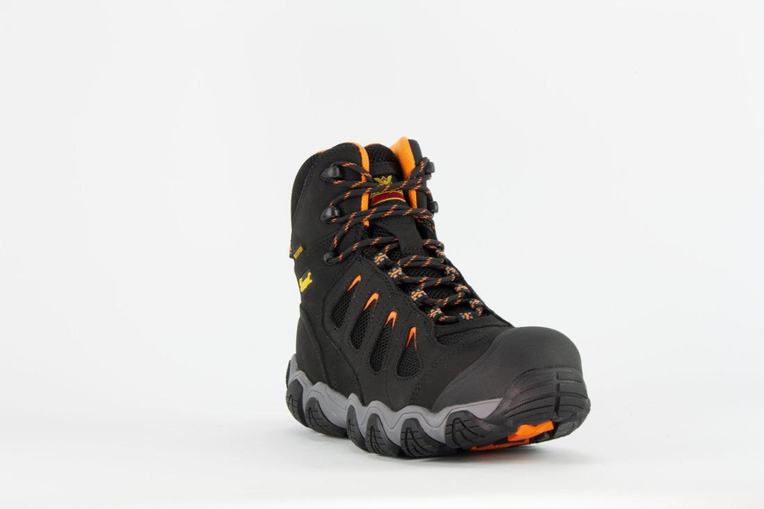 Crosstrex Series 6 Composite Toe Waterproof Hiking Boots for Men - Black Work Boots for Construction, Outdoor & Safety Use