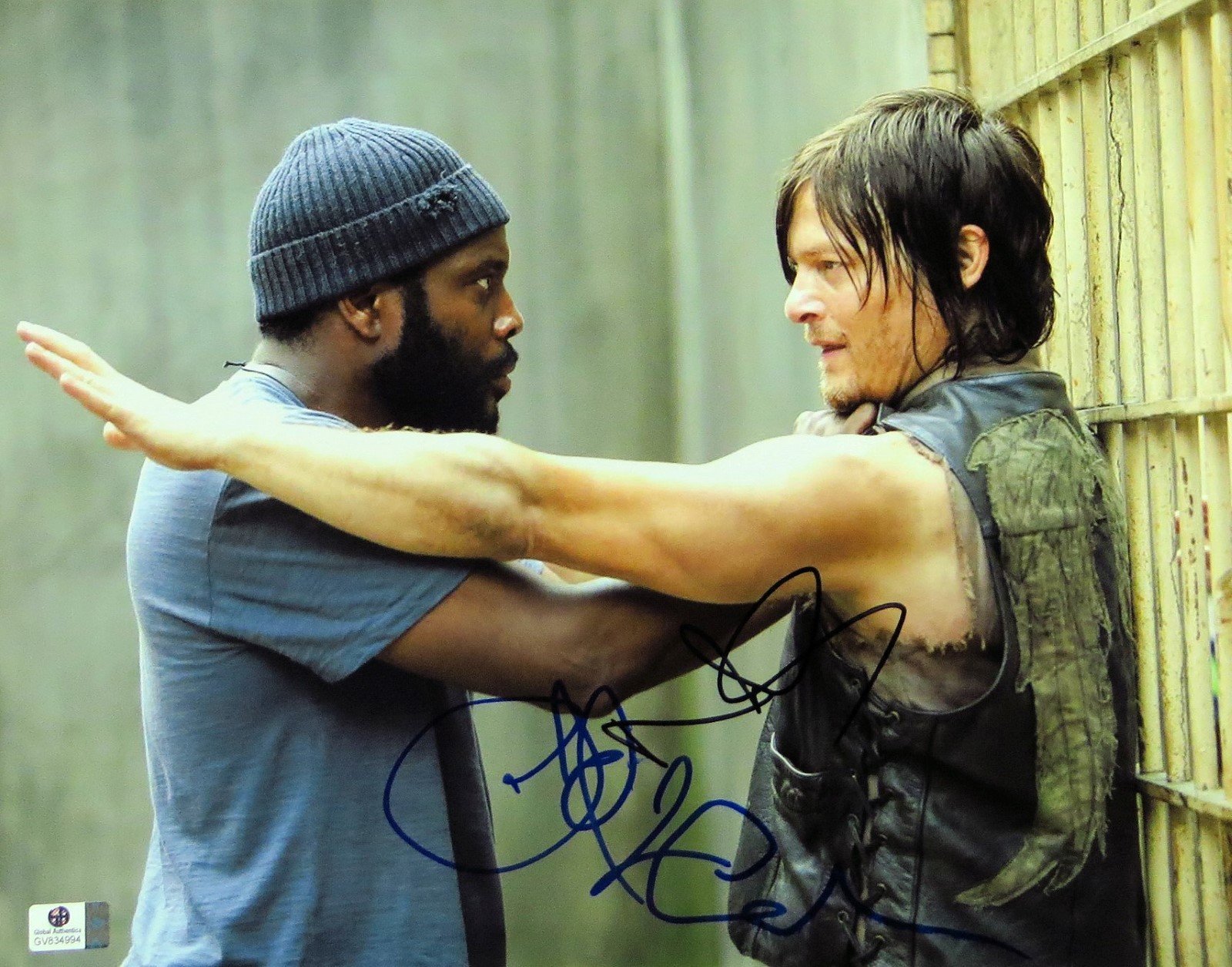 Norman Reedus & Chad Coleman Dual Autographed 11x14 Photo - The Walking Dead Collectible Memorabilia - Perfect for Fans, Home Decor & Gift Giving