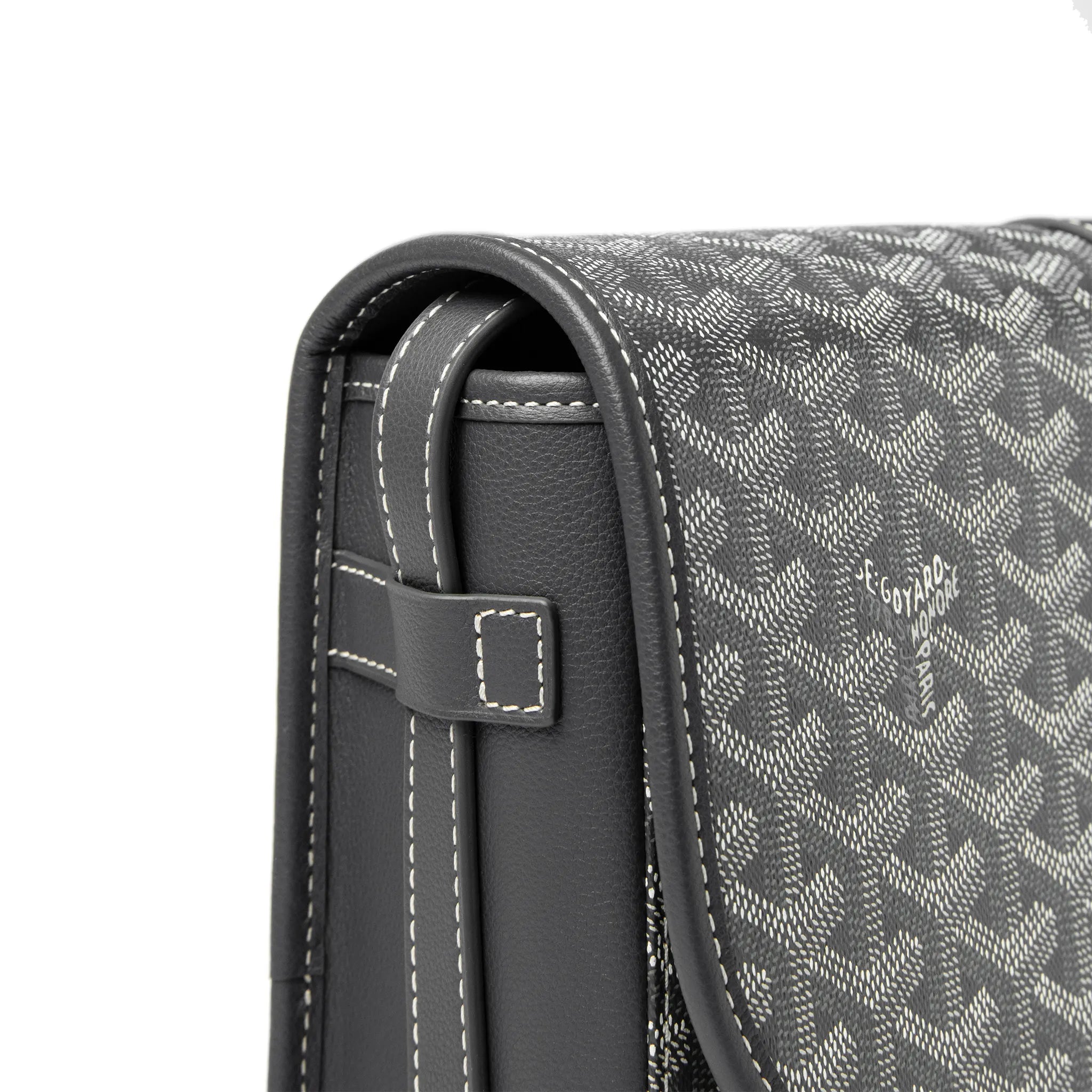 Goyard Goyardine Belvedere II Grey MM Crossbody Messenger Bag for Men & Women - Perfect for Travel, Work & Everyday Use