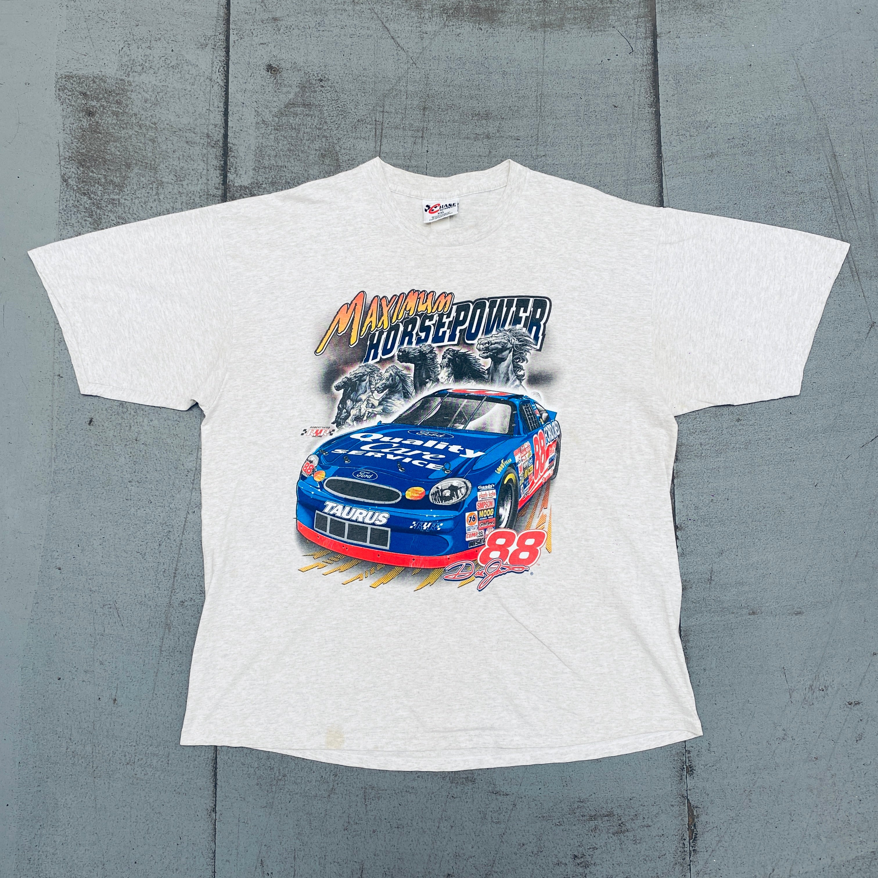 NASCAR Dale Jarrett Maximum Horsepower Runnin' Wild Authentic T-Shirt (XL/XXL) - Official Chase Collectible for Racing Fans & NASCAR Events