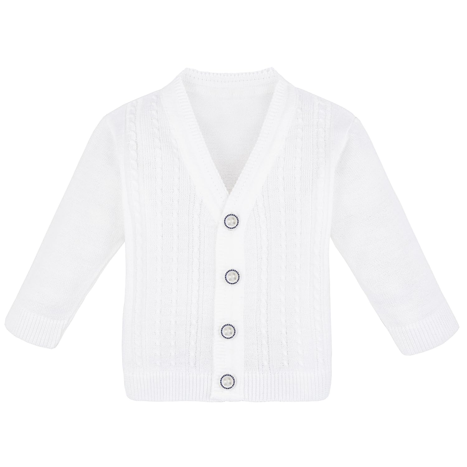 Lilax Baby Boy Cable-Knit Cardigan Sweater - Soft Cotton Knitwear for Newborns & Toddlers - Perfect for Fall Outfits, Family Photos & Special Occasions