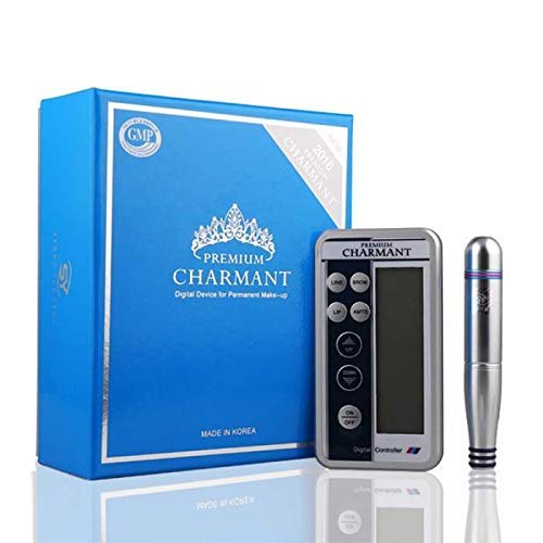 Professional Permanent Makeup Machine Kit - Electric Digital Tattoo Pen for Eyebrows, Lips & Eyeliner with LCD Display, Storage Bag & Training CD | Salon, Beauty Studio & Home Use