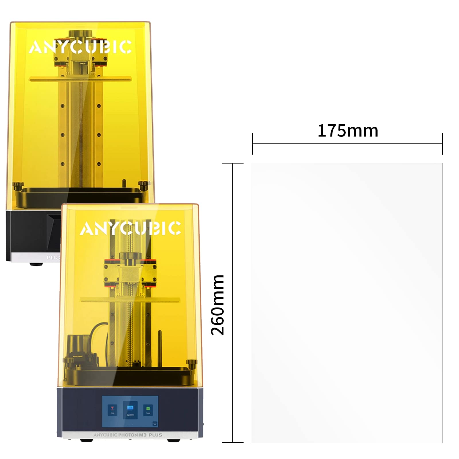 3Packs nFEP Films 260x185mm for Mars 4 Max & Saturn 3D Printers - Smooth Resin Printing