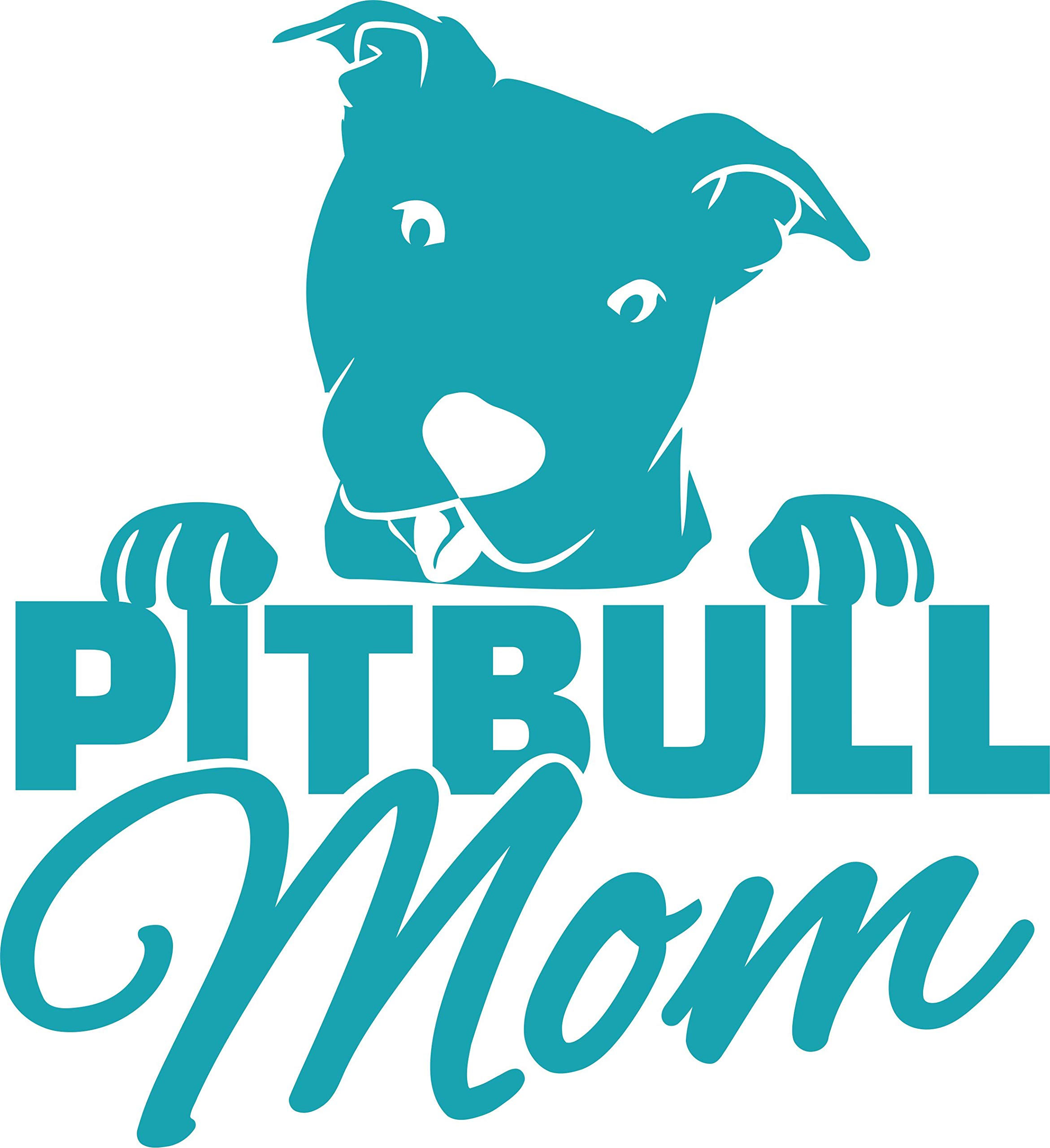Pitbull Mom Peeking Pit Decal - 10 Inch White Vinyl Sticker for Car, Laptop, Window - Perfect for Pet Lovers & Funny Car Decor