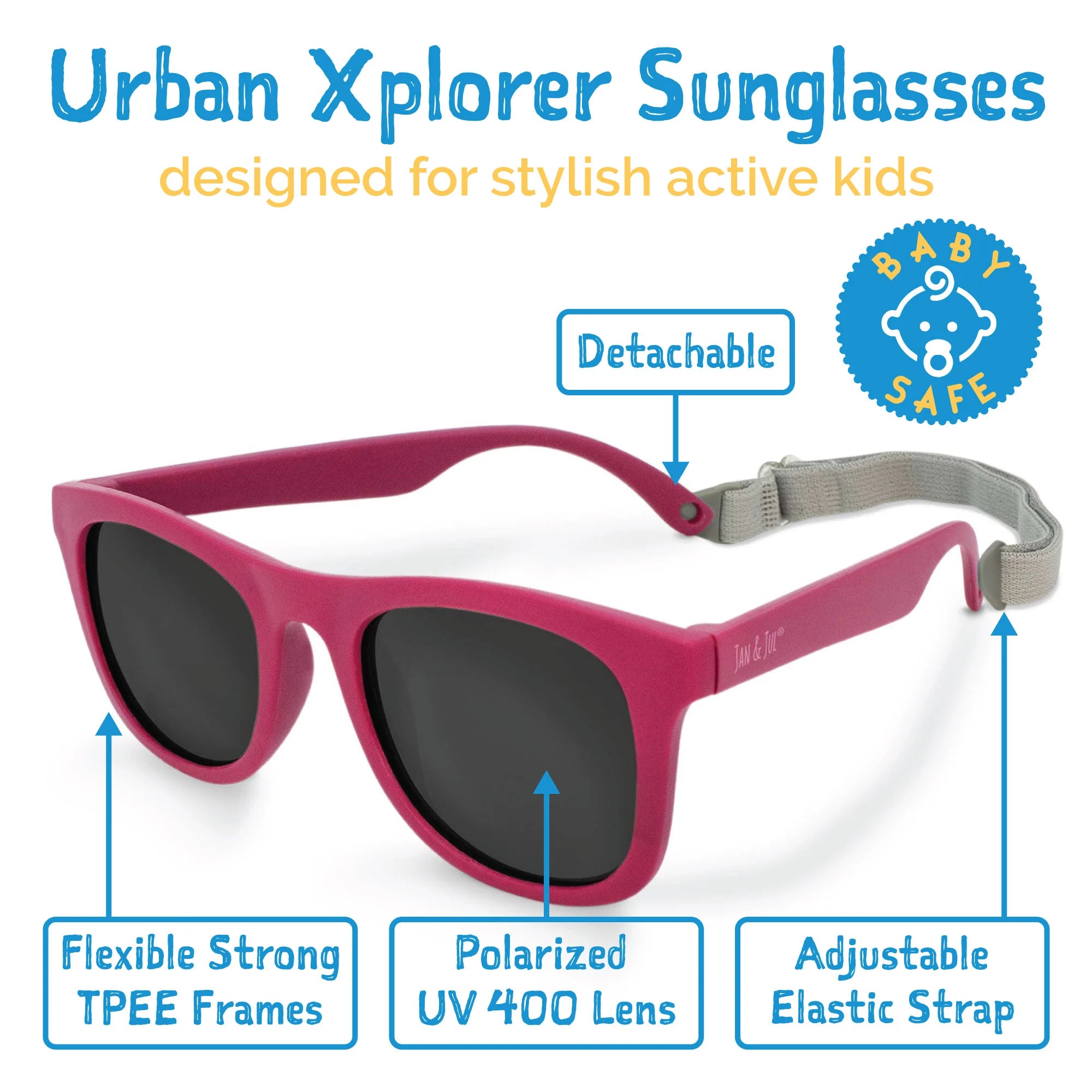 Jan & Jul Orchid Urban Xplorer Polarized Sunglasses for Women & Men – UV Protection, Lightweight & Stylish for Outdoor Activities, Driving, and Travel