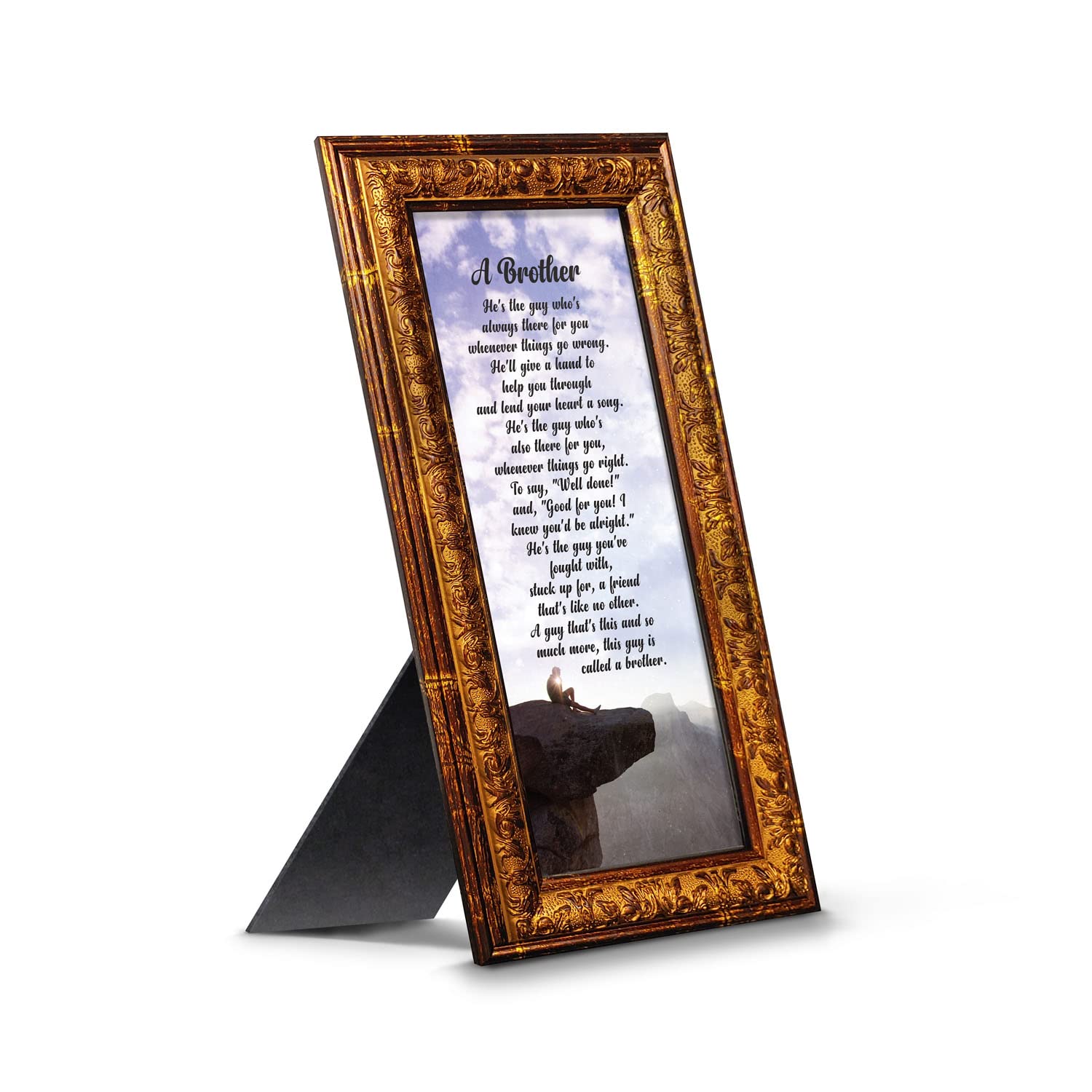 Crossroads Home Décor 7337R - Elegant Brother & Sister Picture Frame - Perfect Sibling Gift for Birthdays, Anniversaries & Family Keepsakes