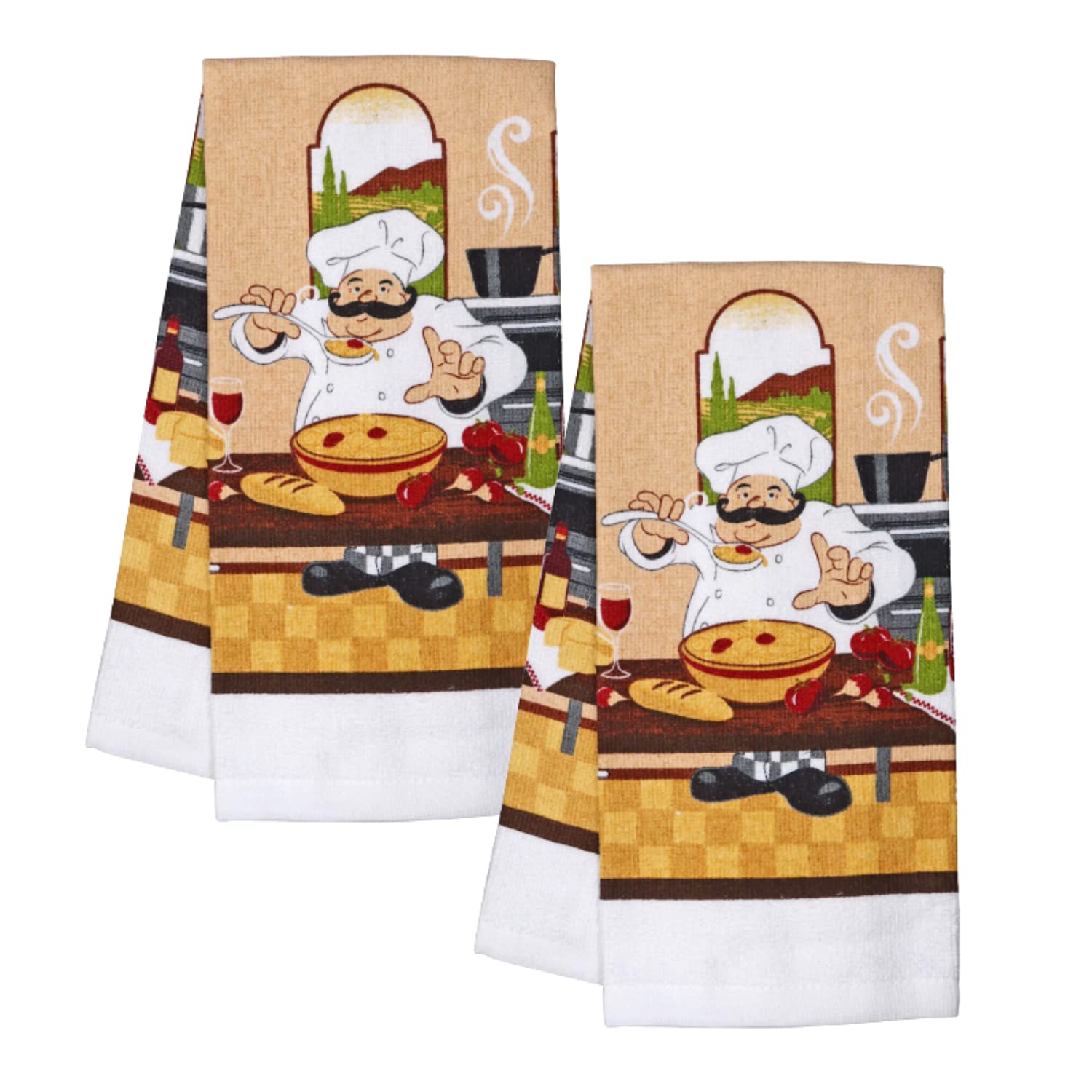 Premium Chef-Themed Kitchen Set - Heat Resistant Oven Mitts, Pot Holders & Absorbent Kitchen Towels for Cooking, Baking & Home Decor | Perfect Gift for Chefs & Home Cooks