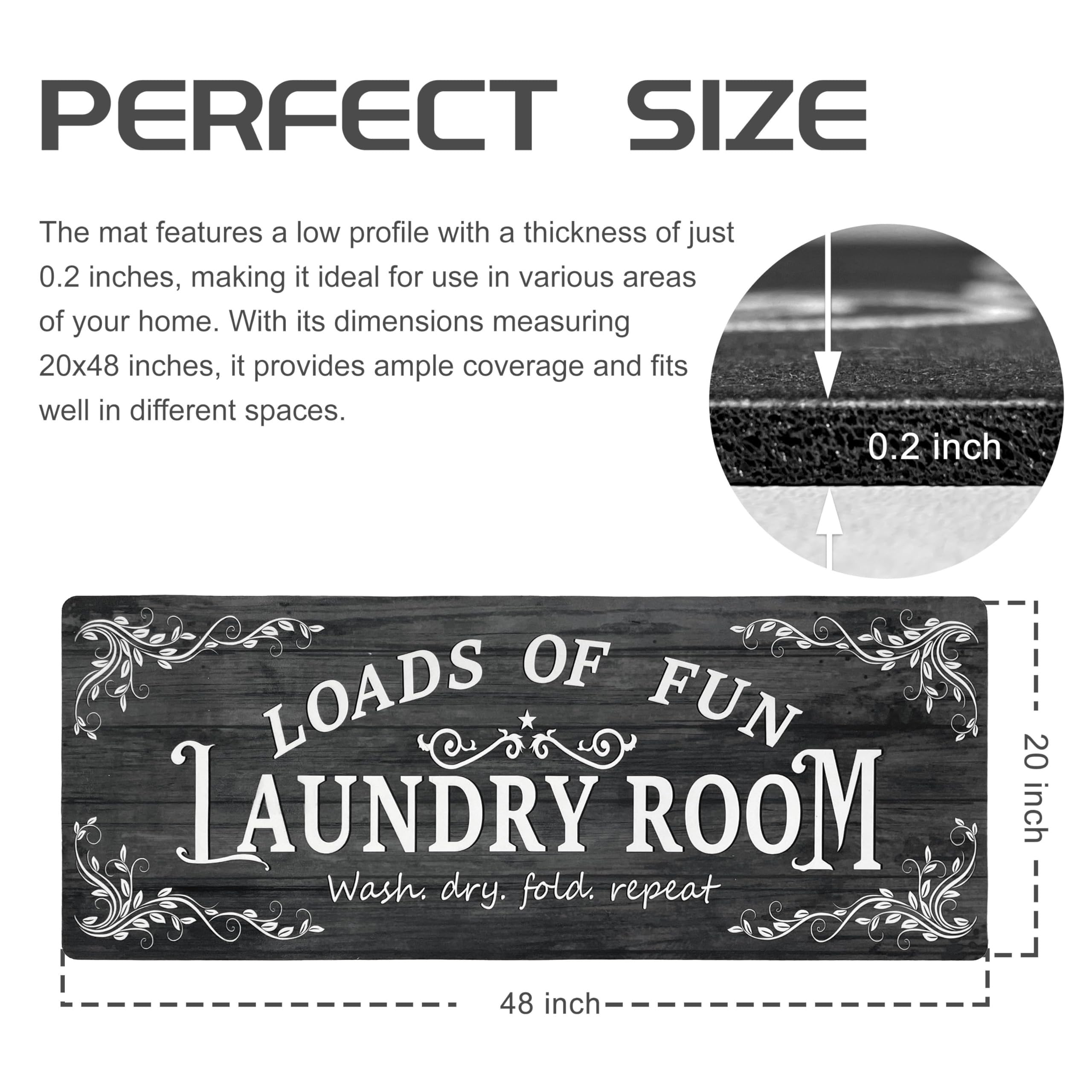 Non-Slip Waterproof Laundry Room Rug Runner 20