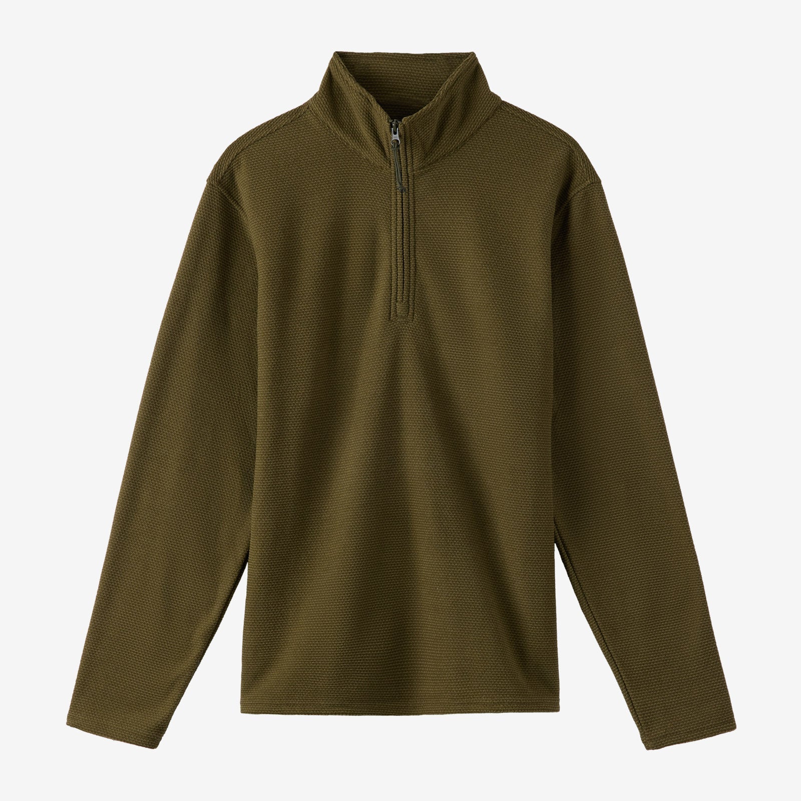 Men's Apex Quarter Zip Fleece Pullover - Soft & Warm Outdoor Jacket for Hiking, Camping & Casual Wear - Forest Moss Green