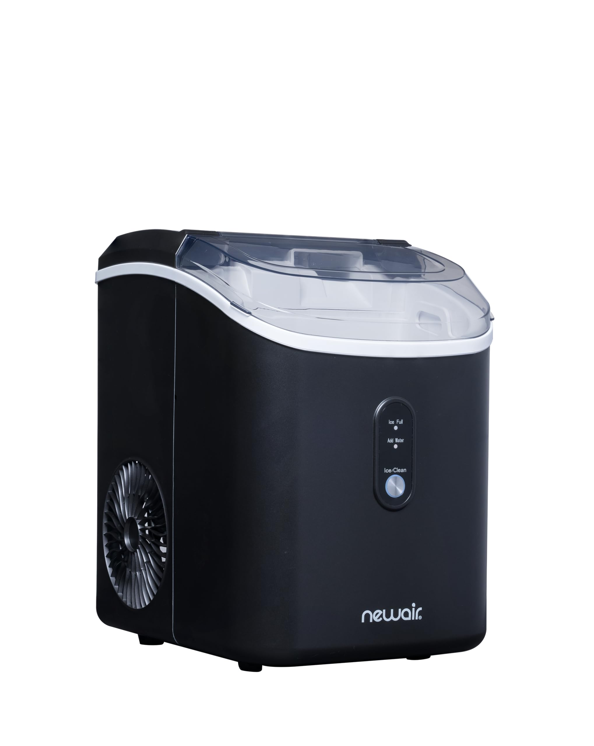 Newair Nugget Countertop Ice Maker Machine - 26 lbs. Daily Output, Self-Cleaning, Refillable Water Tank | Matte Black Electric Sonic Ice Maker for Perfect Nugget Ice | Ideal for Home Kitchens, Offices, Coffee Bars & Entertaining