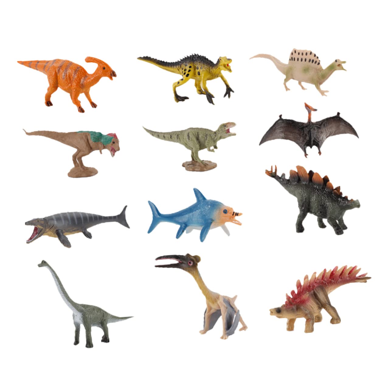 12pcs Mini Dinosaur Model Toy Set - Realistic PVC Plastic Animal Figures for Kids, Collectors & Educational Play | Perfect for Sand Table, Desktop Decor, Party Favors & STEM Learning Activities
