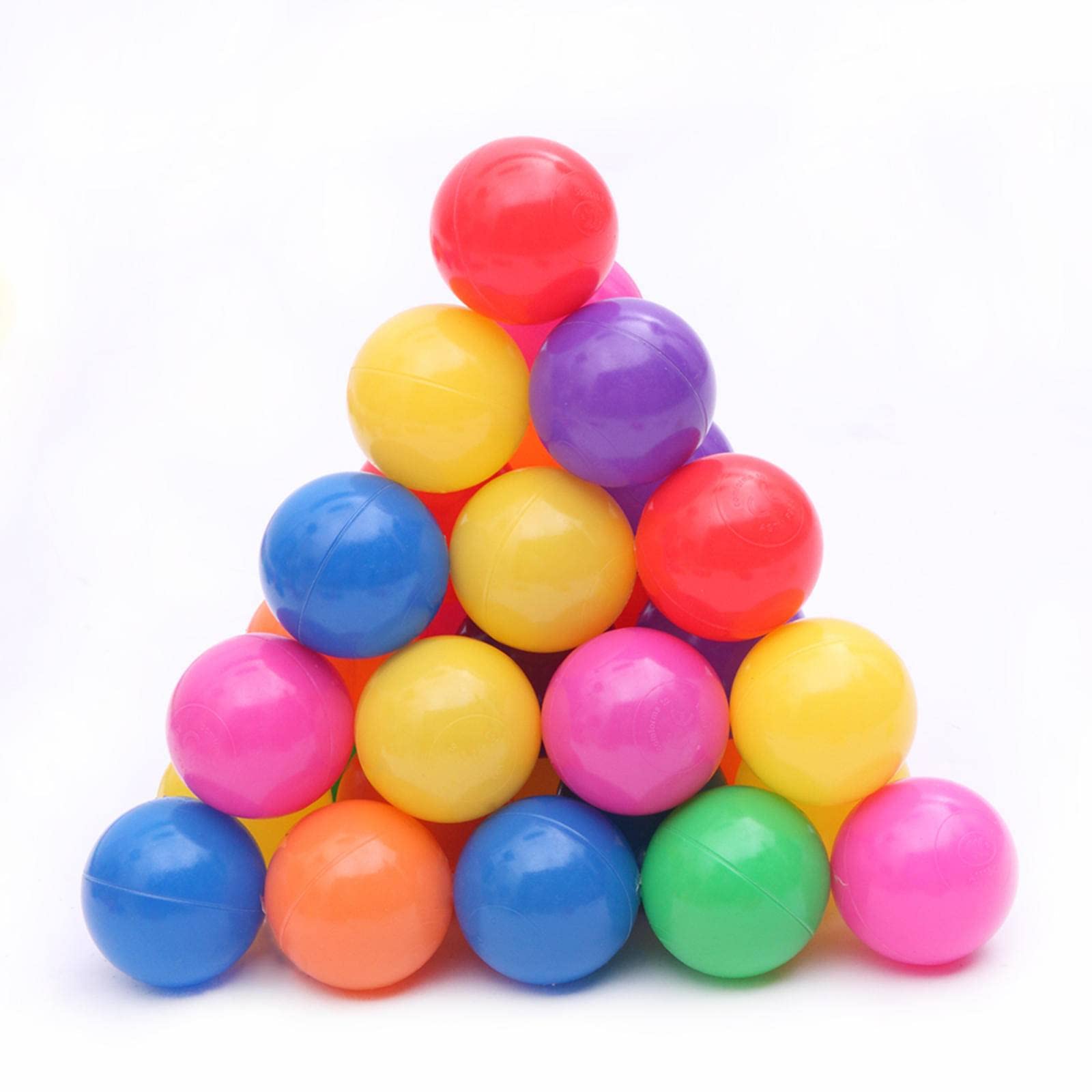 100pcs 5.5cm Soft Plastic Ocean Balls - Colorful Swimming Pool Toys for Kids, Fun Bath & Beach Toys for Toddlers, Perfect for Pool Parties, Summer Games and Sensory Play