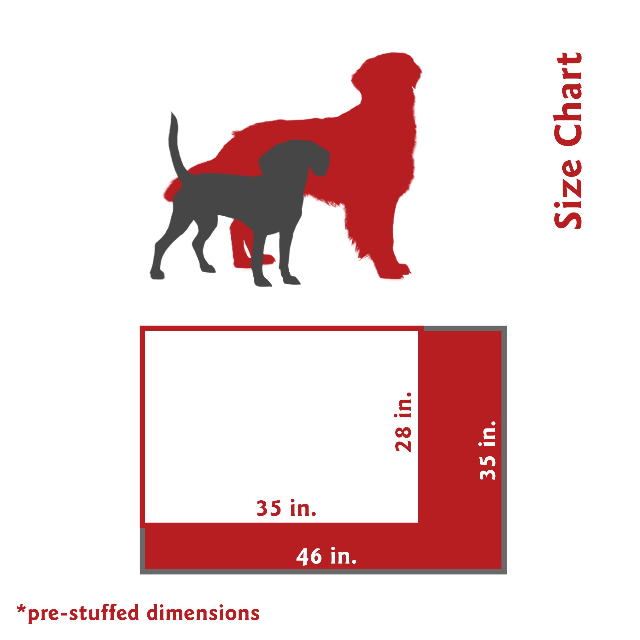 Majestic Pet Large Orthopedic Dog Bed - 46x35 Inch Washable Non-Slip Crate Mat for Big Dogs - Comfortable Kennel Sleeping Pad with Removable Cover - Perfect for Large Breed Dogs in Home, Office or Travel (Solid Black)