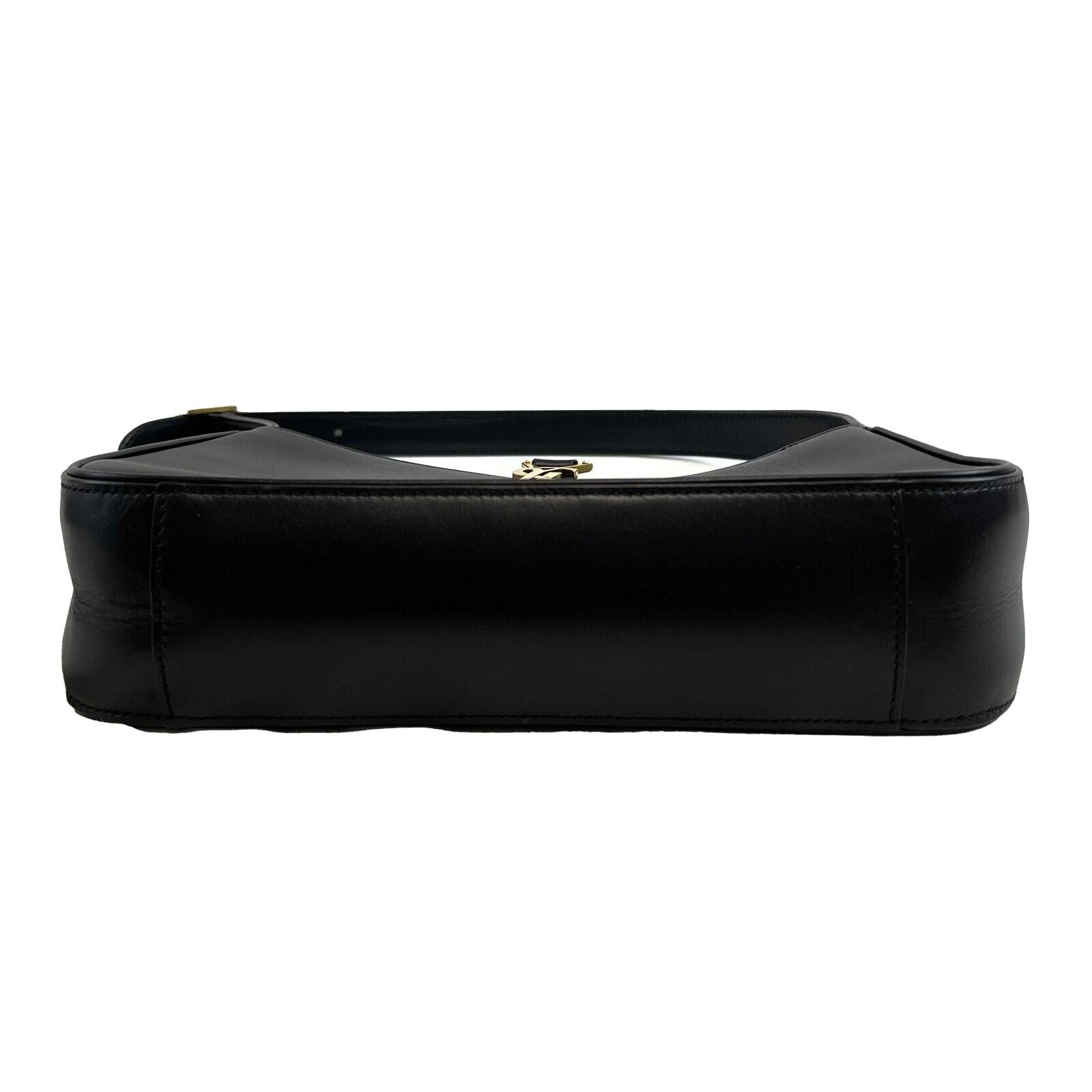 Saint Laurent Le 5 a 7 Hobo Small Leather Handbag - Smooth Black Leather Crossbody Bag for Women | Perfect for Work, Travel & Evening Out