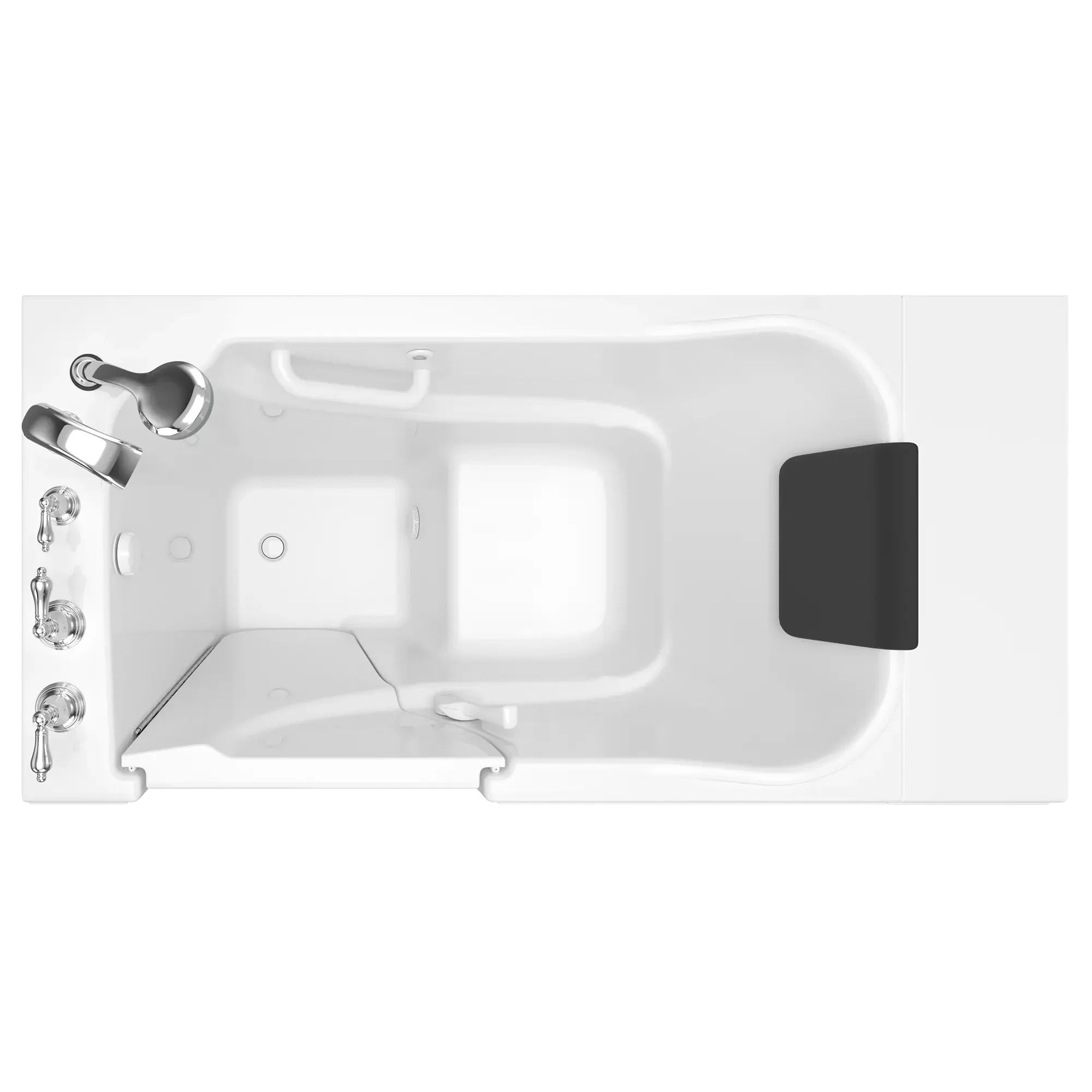 Premium 30 x 52 Inch Gelcoat Walk-In Bathtub with Soaker System & Left-Hand Drain Faucet - Ideal for Elderly, Accessible Bathing & Relaxation Therapy