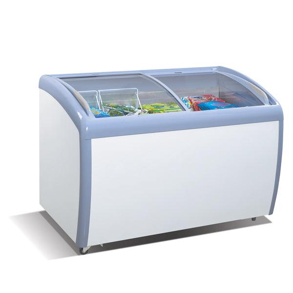 Atosa 49 Angle Curved Top Chest Freezer 12.7 cu.ft Commercial Deep Freezer MMF9112 - Perfect for Restaurants, Grocery Stores & Bulk Food Storage