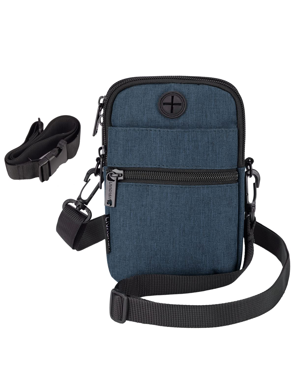 LIVACASA Waterproof Crossbody Phone Purse with Earphone Hole - Cell Phone Holder for Running, Hiking & Travel - Fits Phones Under 6.7 Inches