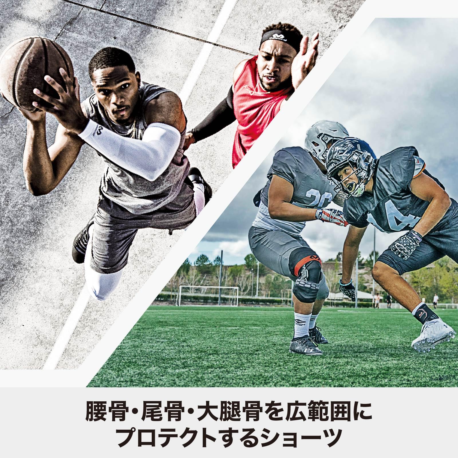 McDavid Men's Football Shorts with Contoured Wrap-Around Thigh Pads - Compression Fit, Comfortable & Breathable for Maximum Protection - Perfect for Football Training, Practice and Games