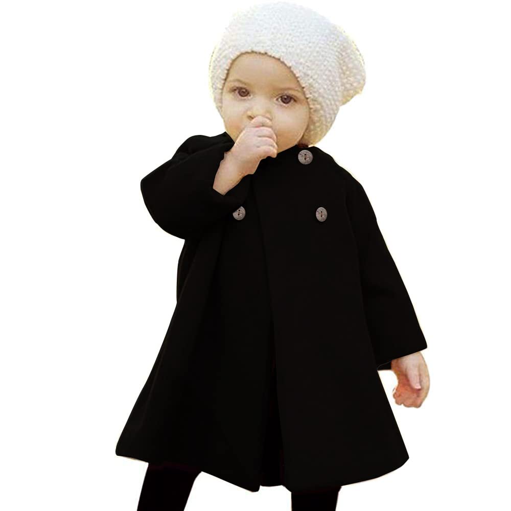 Toddler Baby Girl Winter Coat - Warm Thick Jacket with Button Cloak for Kids | Fall & Winter Outerwear Set | Perfect for Outdoor Play & Cold Weather