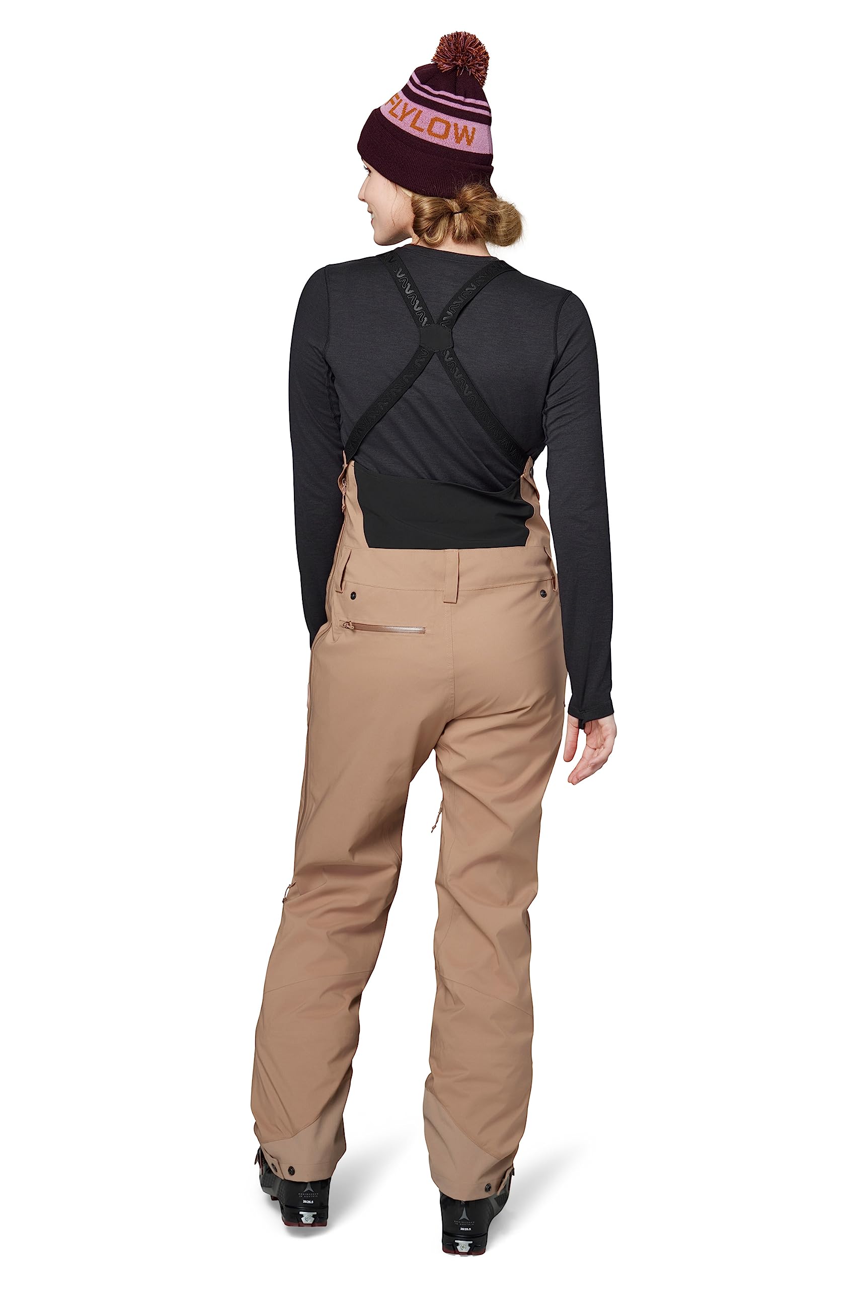 Flylow Women's Foxy Bib Waterproof Breathable Softshell Ski Pants - Insulated Winter Snowboard Bibs for Cold Weather & Mountain Adventures