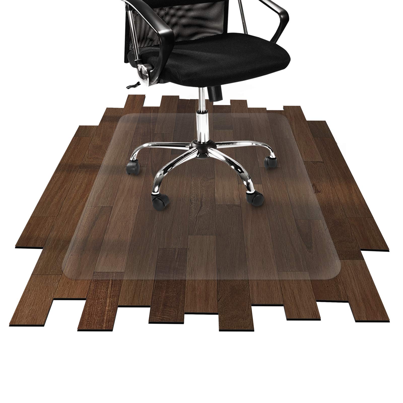 Eco-Friendly Office Marshal Chair Mat for Hard Floors - 100% Recycled PET Floor Protector for Home & Office Use | Translucent 30