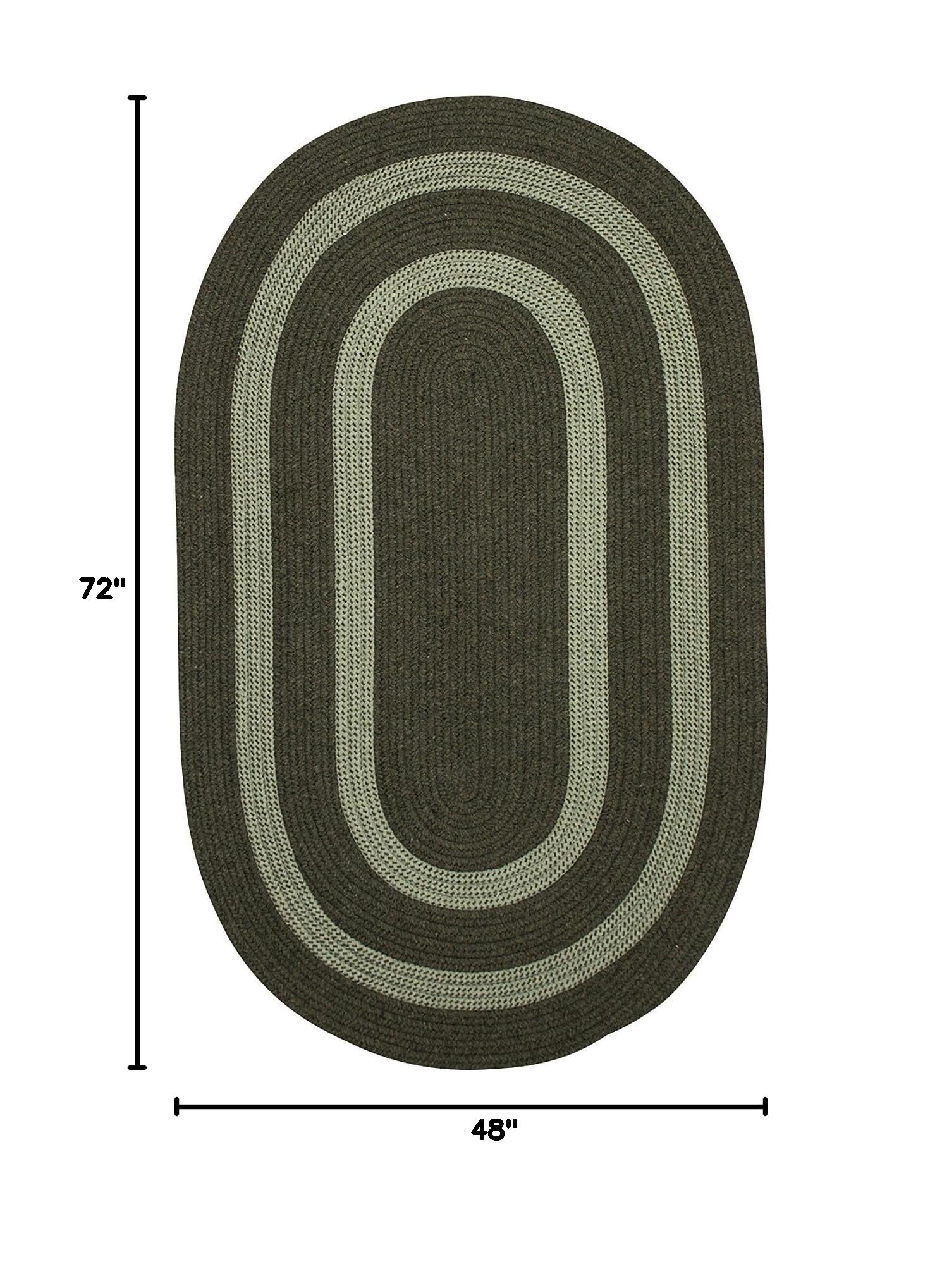 Graywood Rugs 4x6 Feet Moss Green - Soft Area Rug for Living Room, Bedroom & Office Decor