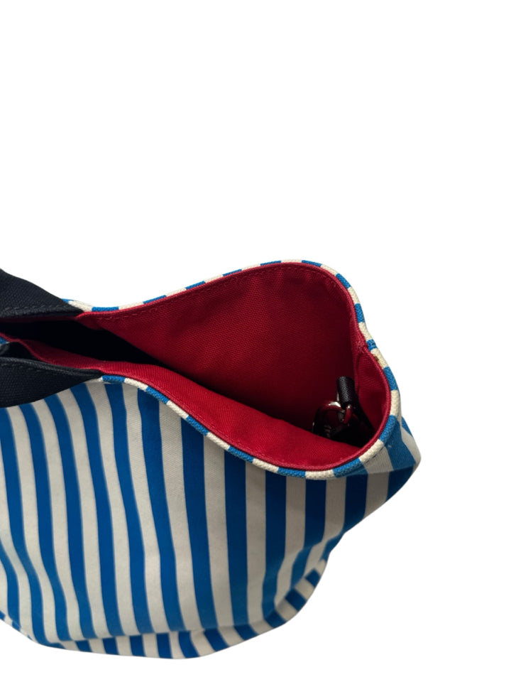 Prada Blue and White Canvas Comic Tote Bag - Stylish Designer Handbag for Women | Perfect for Work, Travel & Everyday Use