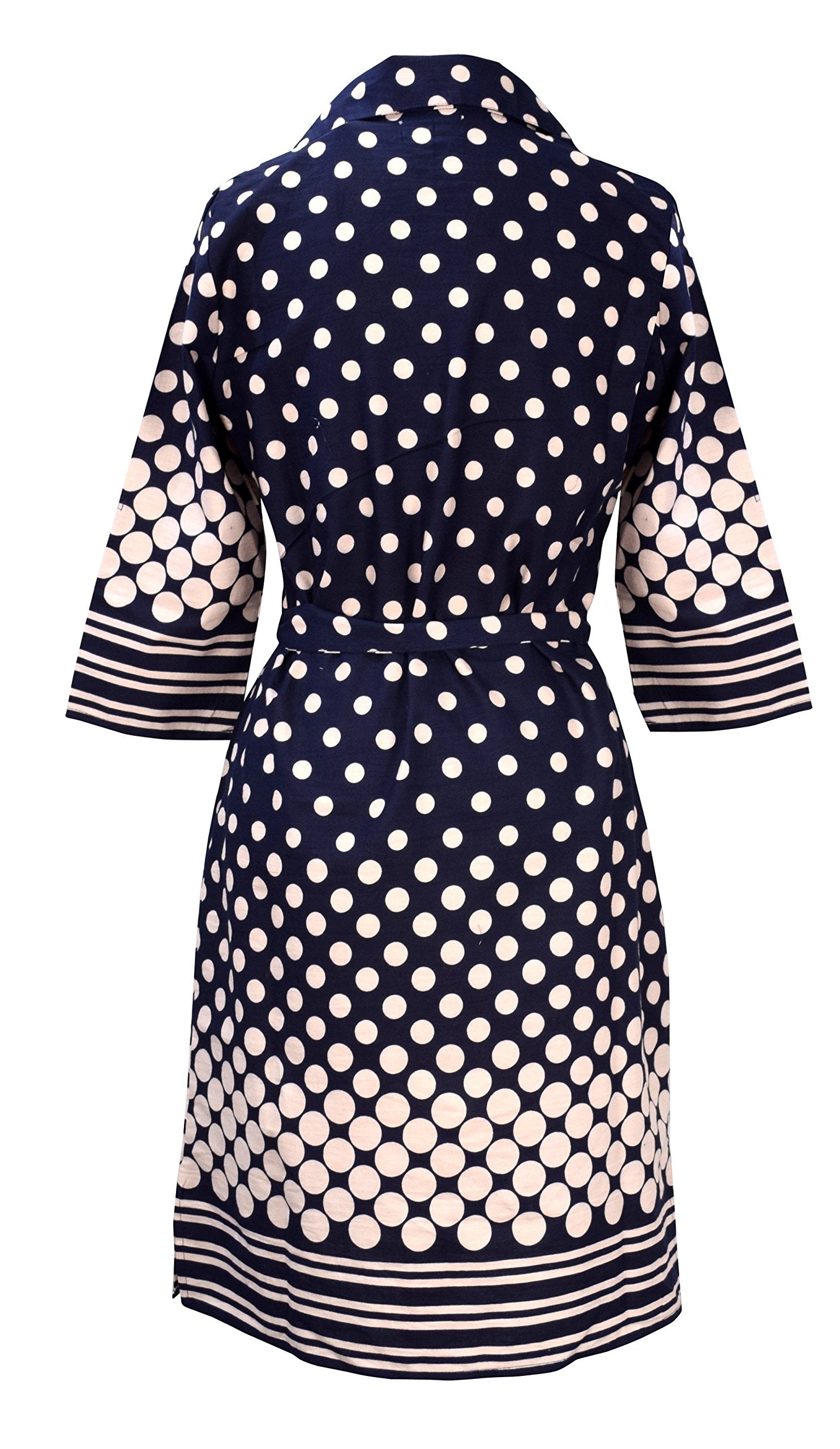 Women's Summer Casual V-Neck 3/4 Sleeve Tie Waist Shift Dress - Perfect for Beach Vacations, Brunch Dates & Office Wear