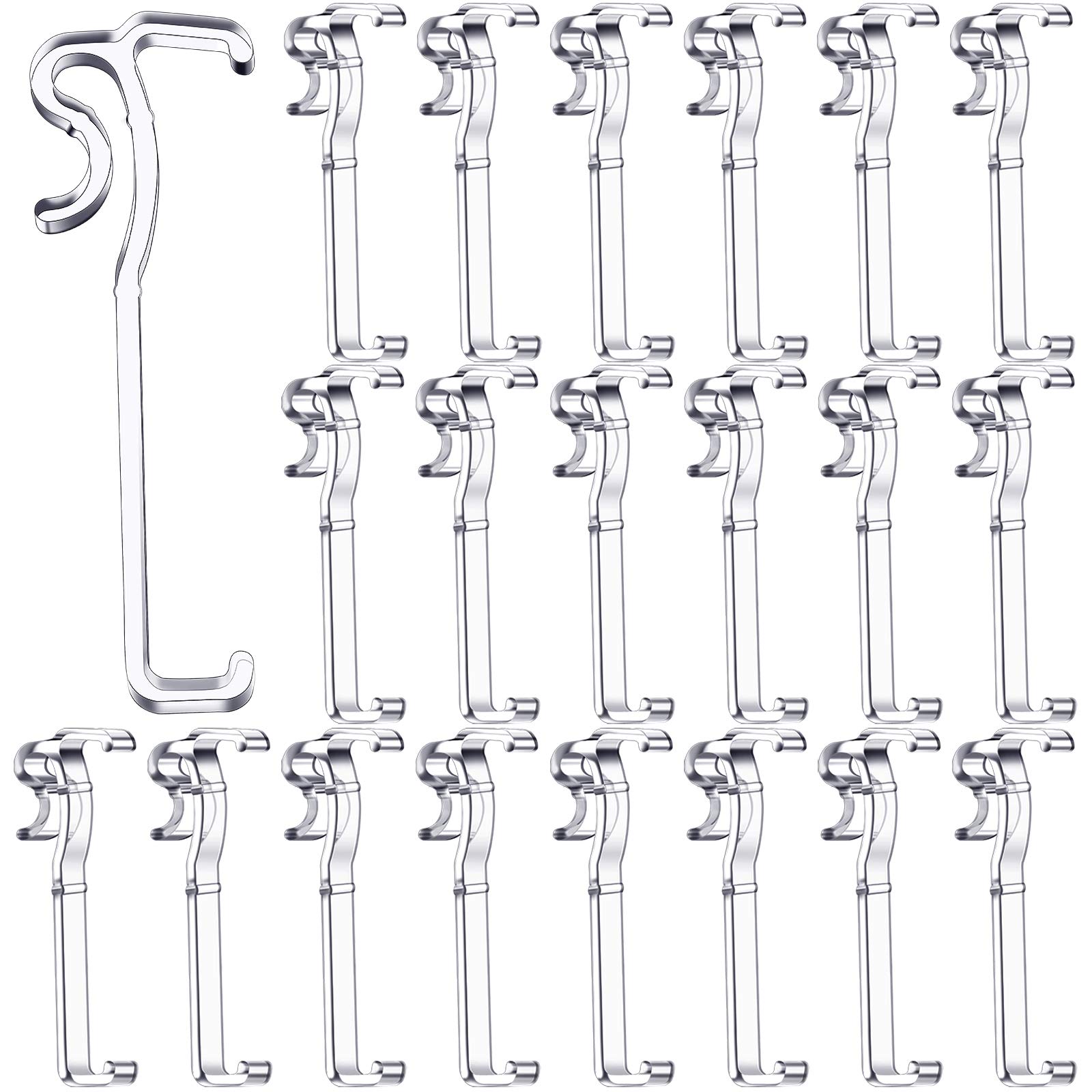 3 Inch Clear Plastic Valance Clips for Horizontal Window Blinds - 40 Pack Retainer Clips for Secure Valance Attachment in Living Room, Bedroom & Office