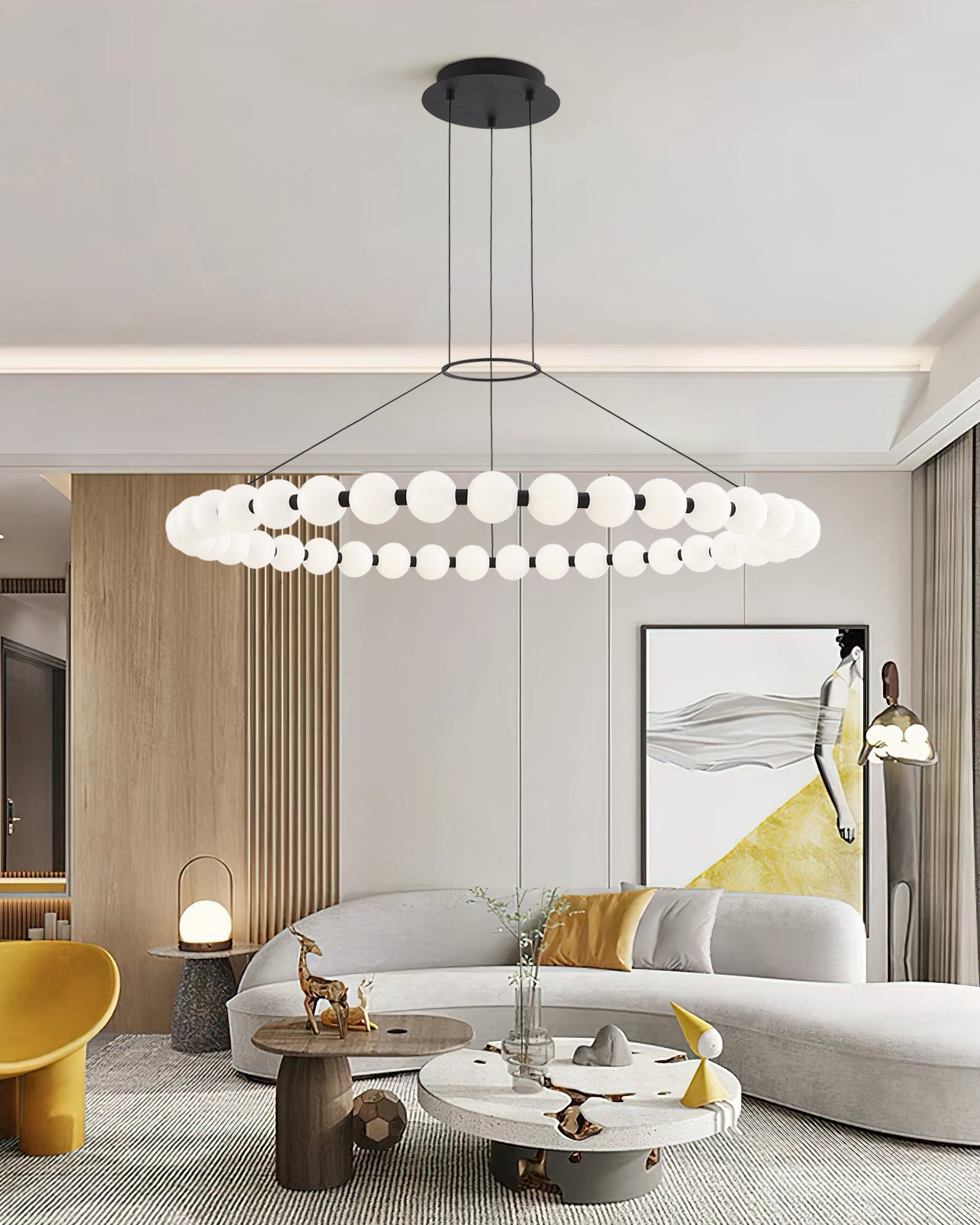 Orbet Modern Crystal Chandelier - Elegant Ceiling Light Fixture for Dining Room, Bedroom & Living Room Decor