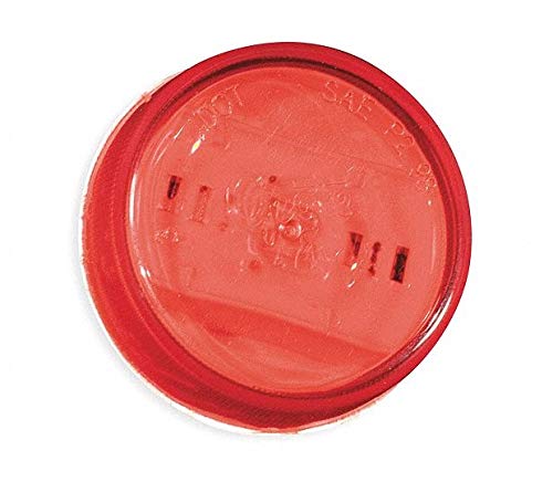 GROTE Red Clearance Marker Lamp - P2, P3, PC Compatible, Round Permanent LED Light (5-Pack) for Trucks, Trailers & Heavy-Duty Vehicles