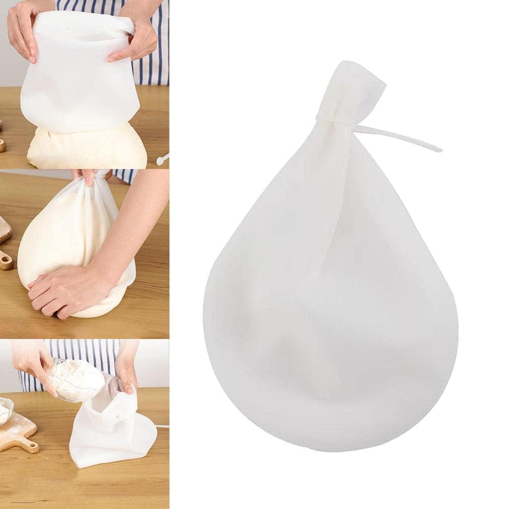 Hofex Reusable Food Grade Silicone Dough Kneading Bag - Multi-Purpose Pastry Mixing Tool with Mariner Ring for Baking, Cooking & Storage | Perfect for Bread, Pizza Dough & Cookie Making