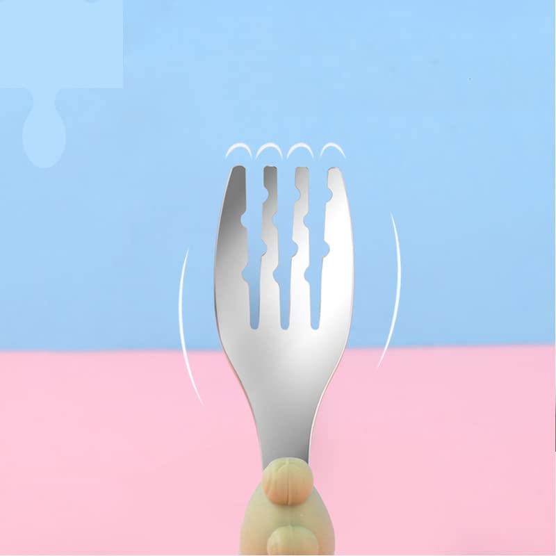 2-Piece Toddler Utensil Set - Soft Silicone Spoon & Fork with Easy-Grip Handle | BPA-Free Baby Feeding Tools | Perfect for Toddlers Learning to Eat | Includes 20-Piece Set in Blue