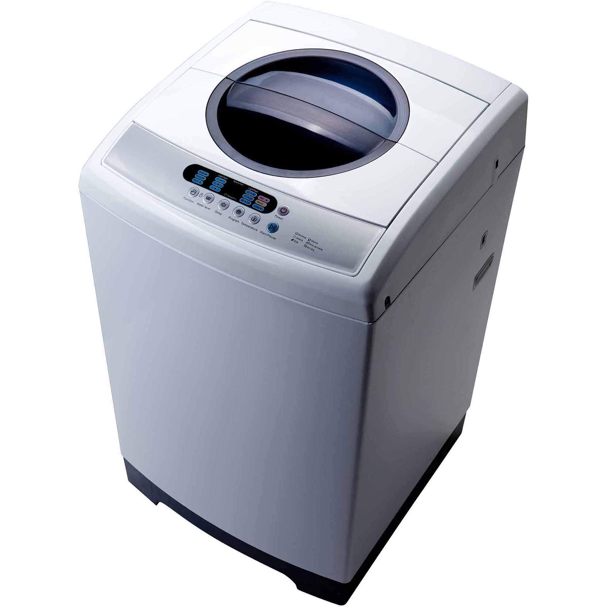 Hamilton Beach HBPW160 1.6 Cu Ft Portable Washing Machine - Compact Laundry Solution for Apartments, RVs & Small Spaces - White