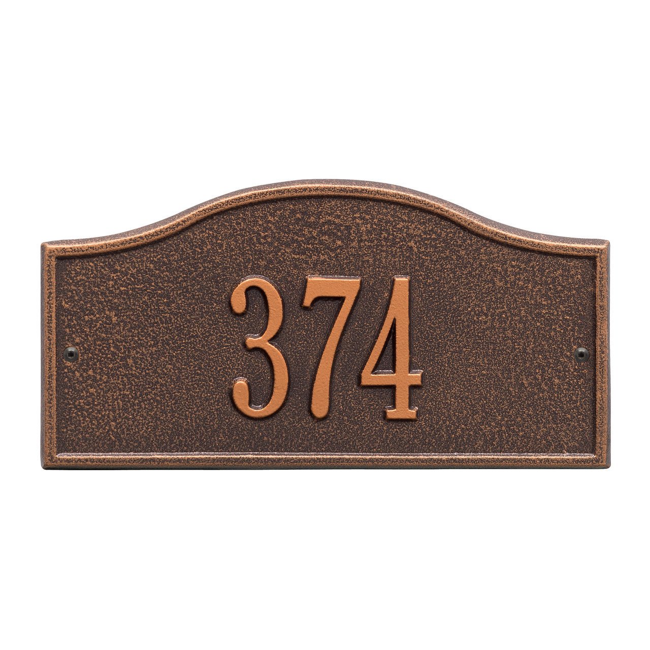 Custom 1 Line Mini Rolling Hills Aluminum Address Plaque - 12