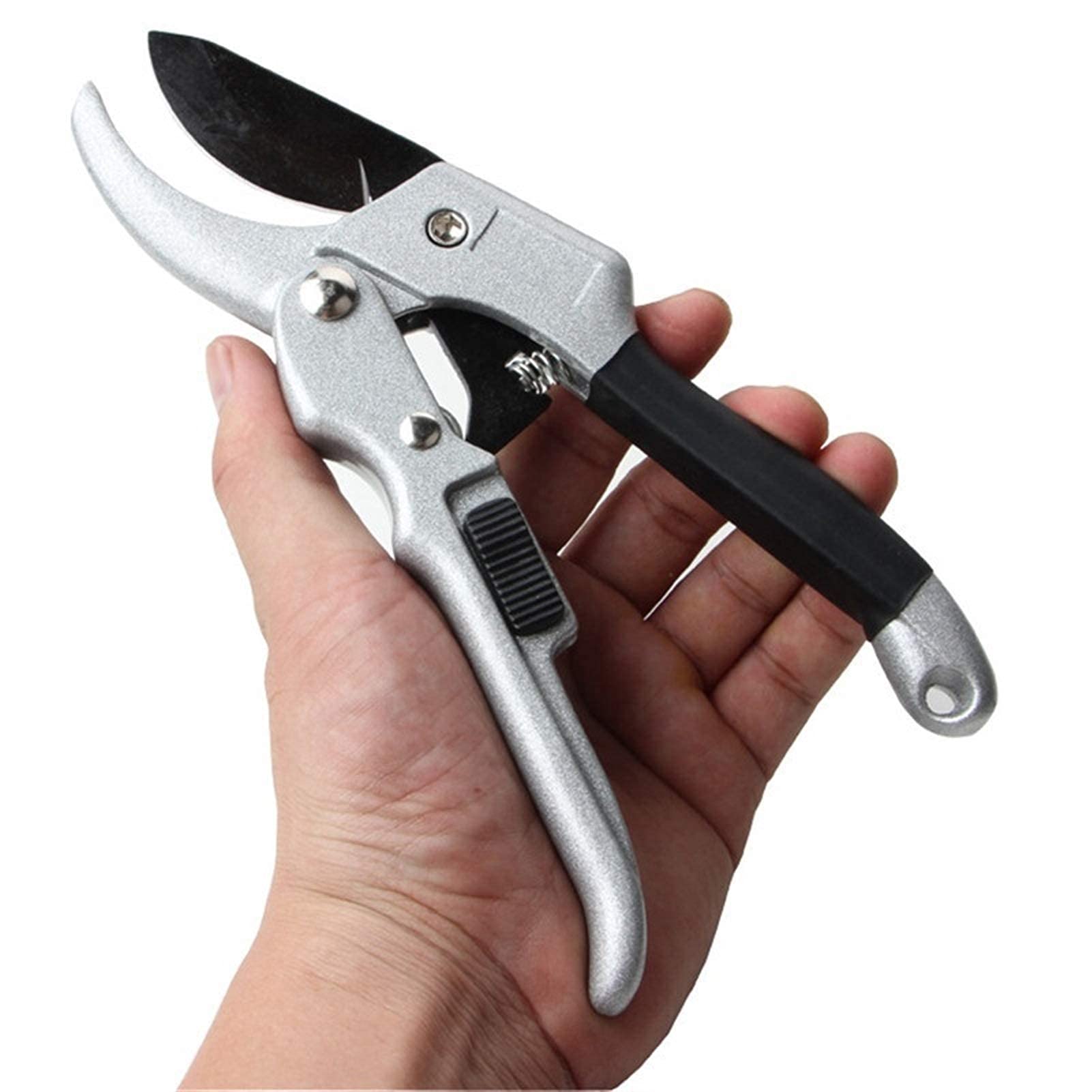 Professional 20.5CM Garden Shears - Ratchet Pruning Shears for Plants, Shrubs & Tree Branches | Heavy Duty Anvil Pruner for Gardening, Horticulture & Orchard Work | Perfect for Trimming, Cutting & Shaping Bushes
