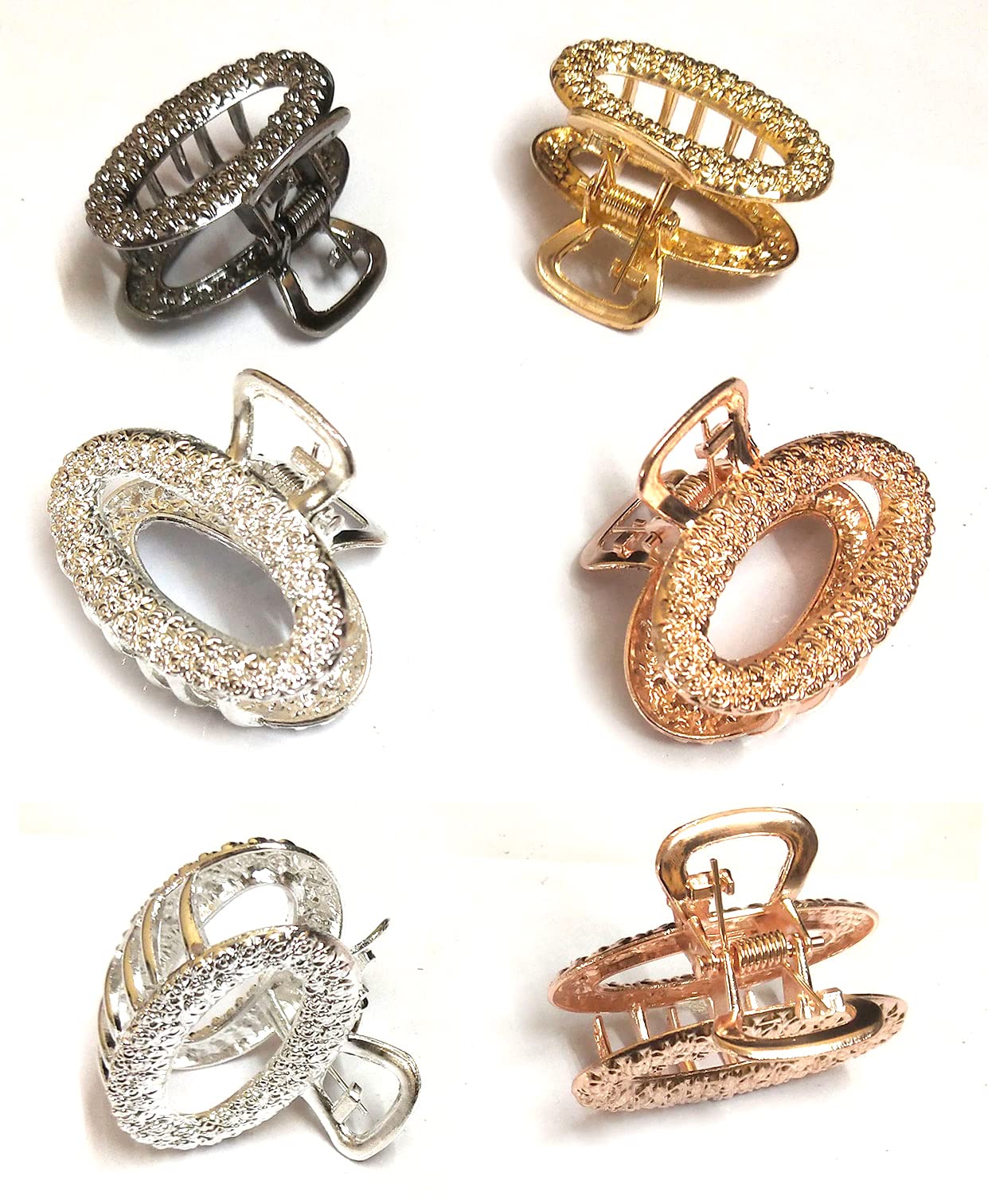 Korean Hair Clips for Women - 6pcs Metal Barrettes with Pearl & Geometric Design, Perfect for Parties & Weddings