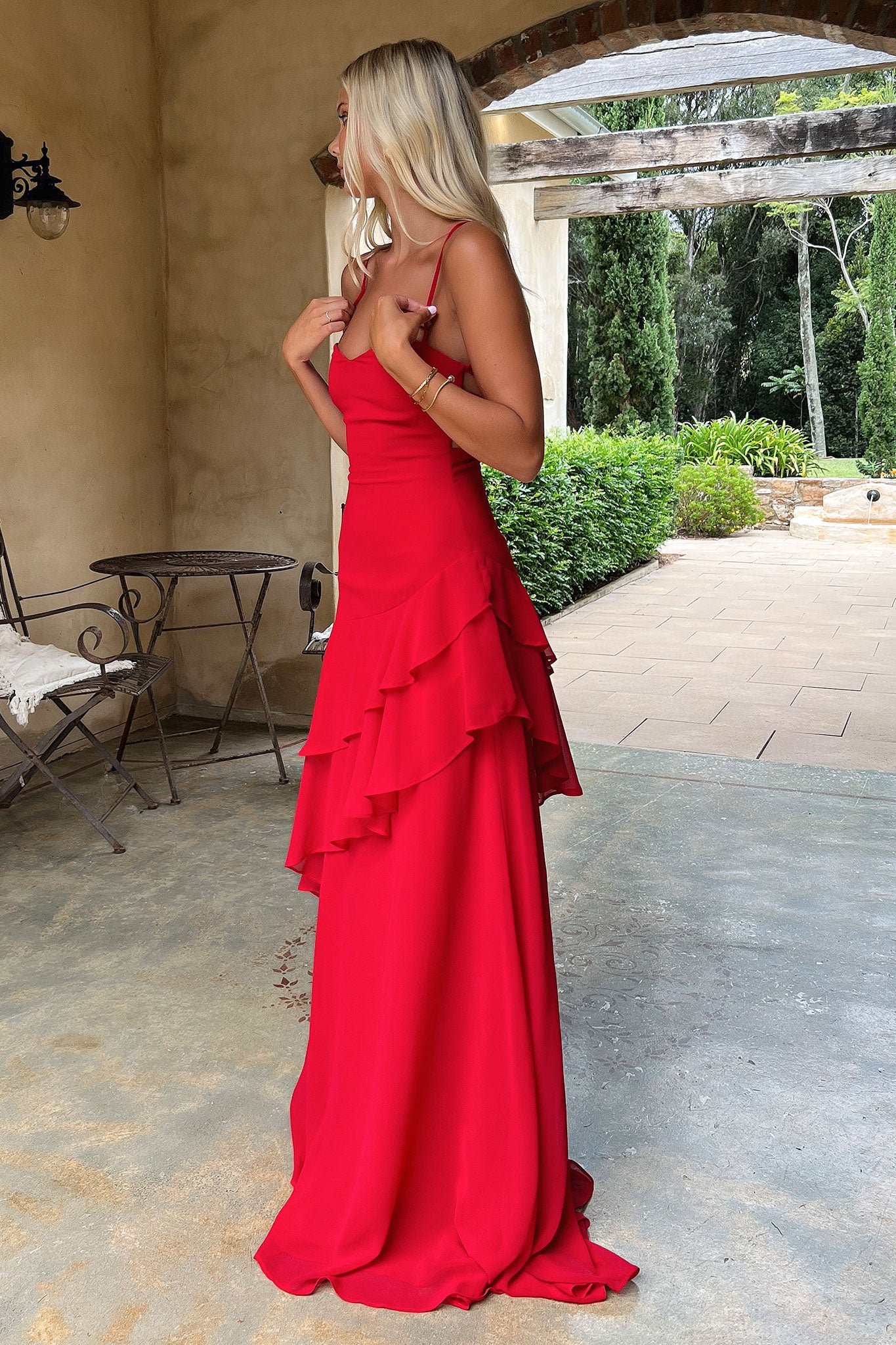 Anais Maxi Dress in Red - Elegant Long Flowy Dress for Women | Perfect for Summer, Beach, Parties & Special Occasions
