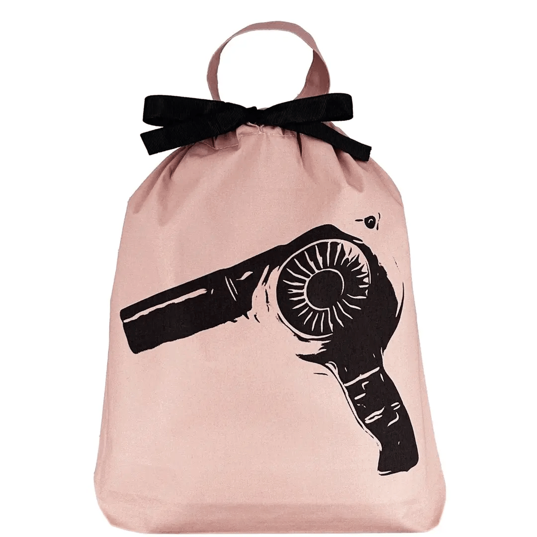 Compact Travel Hair Dryer Bag - Pink & Blush Waterproof Organizer for Salon Tools - Perfect for Vacations, Gym, and On-the-Go Styling