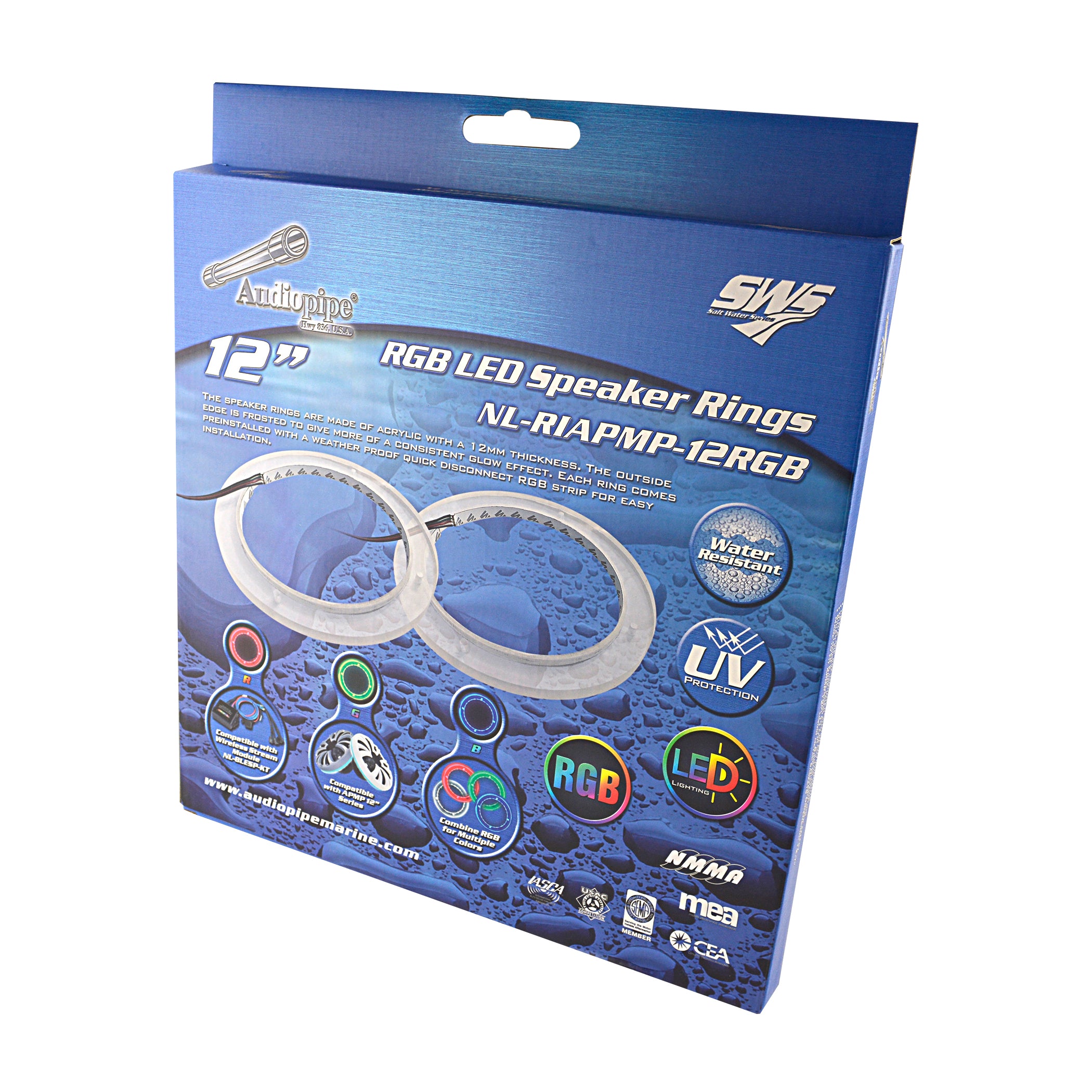 12 RGB LED Speaker Rings - Colorful Music Light Sync for PC, Gaming & Home Decor (Set of 12) - Perfect for Parties, DJ Setup & Room Ambiance