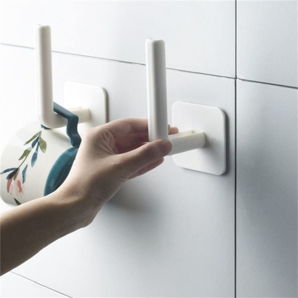 Under Cabinet Paper Towel Holder - Self-Adhesive Kitchen Roll Rack & Tissue Hanger Storage for Bathroom, Toilet - 2 Pack - Perfect for Small Space Organization in Kitchen, Bathroom or Office
