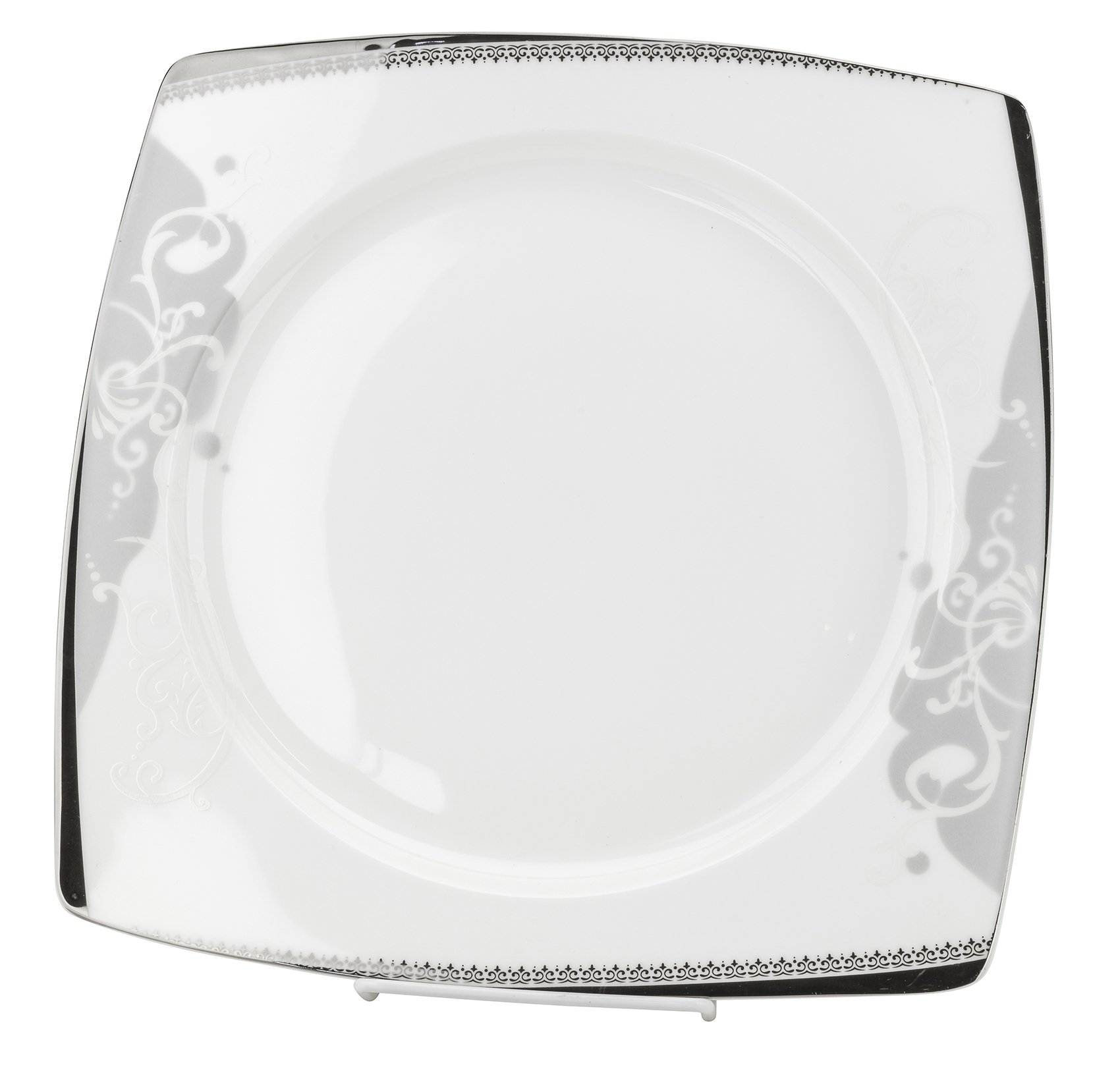 28-Piece Porcelain Dinnerware Set - Elegant Bone China Service by Lorren Home Trends | Includes Dinner Plates, Soup Bowls, Salad Plates, Butter Dishes, Coffee Cups with Saucers & Dessert Bowls | Perfect for Formal Dining, Dinner Parties & Holiday Entertaining