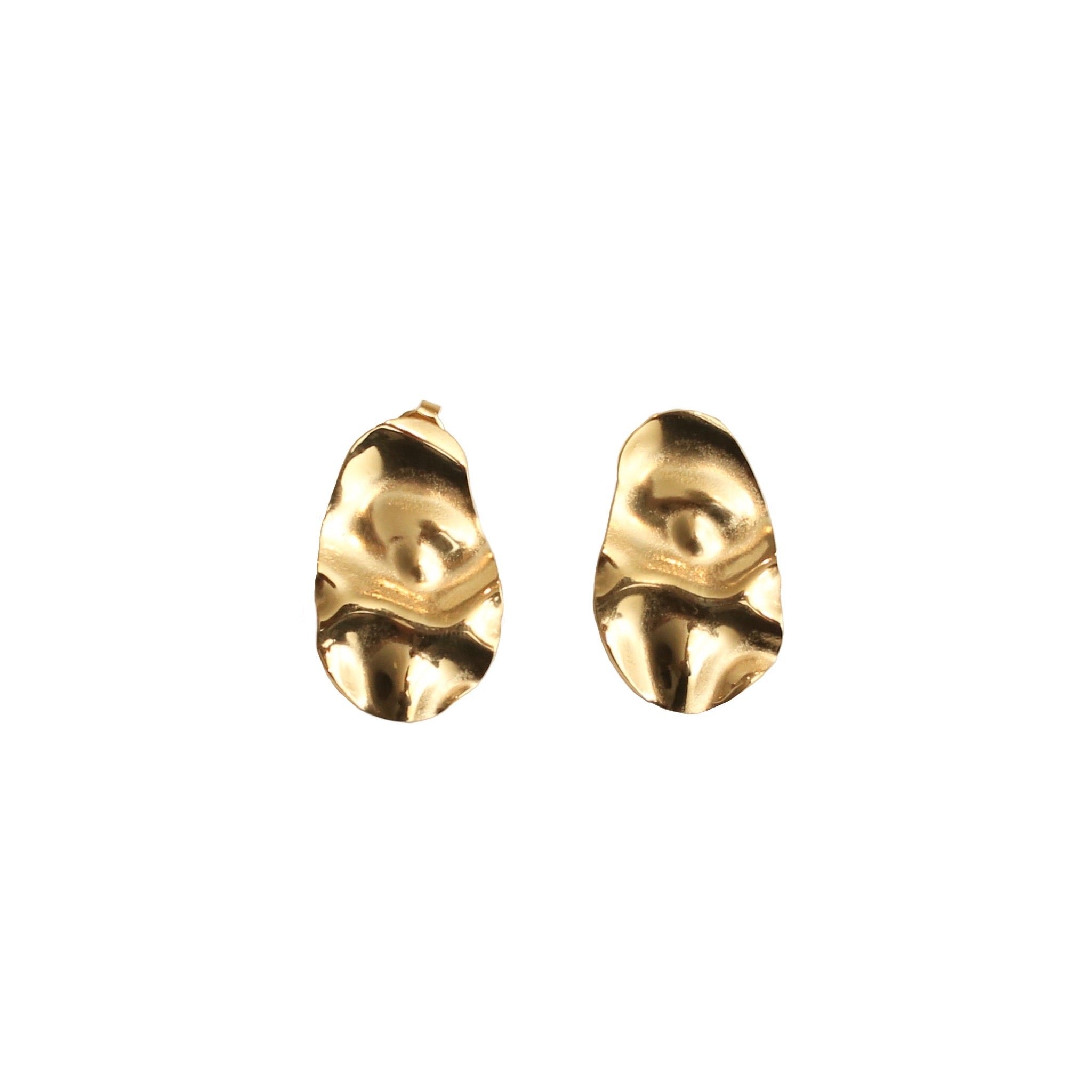 14K Gold Foil Stud Drop Earrings for Women - Elegant Dangle Earrings for Party, Wedding & Everyday Wear