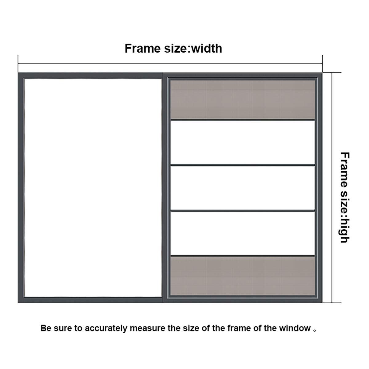 ECYC Removable Self-Installing Window Screen Mesh - Breathable Household Screen Curtain for Doors & Windows - Perfect for Home, Office, and Patio Use