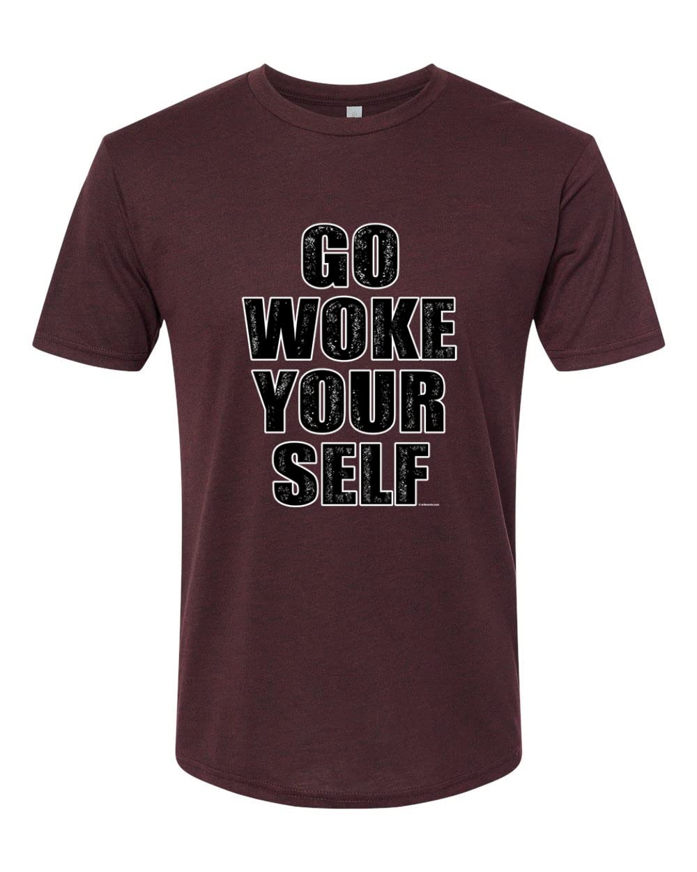 Go Woke Yourself Funny Men's Premium Tri-Blend T-Shirt - Soft Cotton Polyester Tee for Casual Wear & Social Commentary